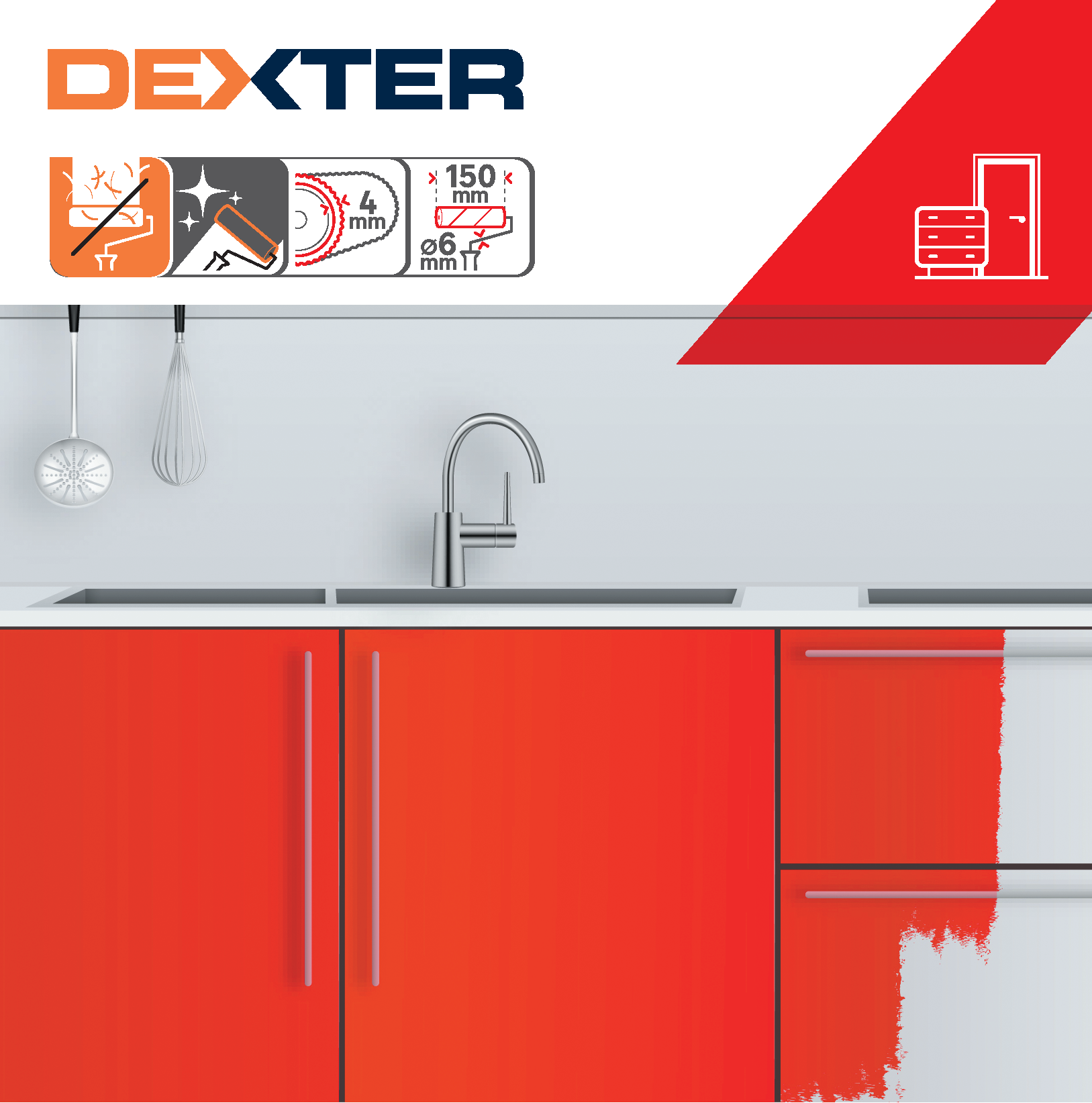 Recarga de rolo DEXTER LACAR 15CM - 7