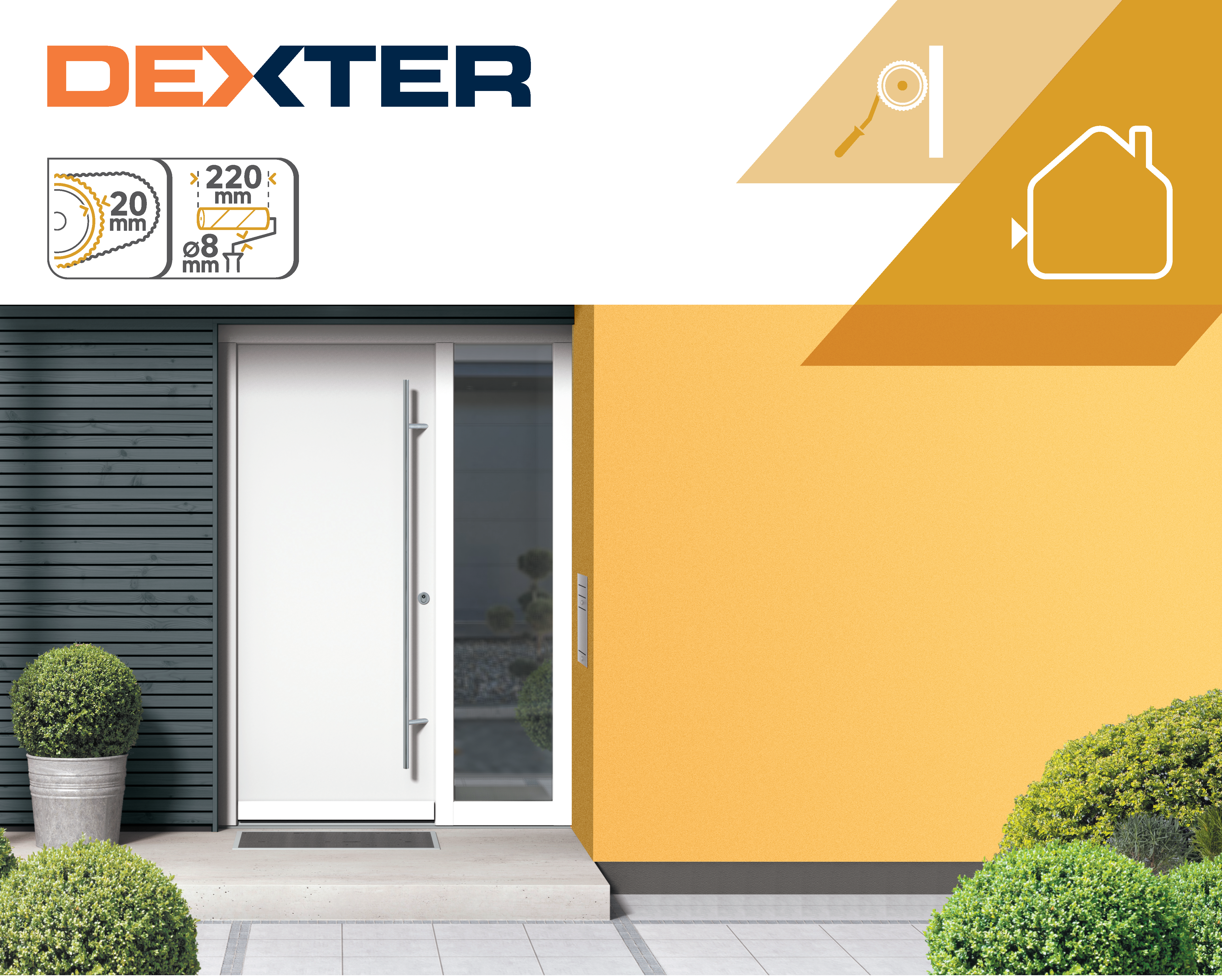 Rullo per dipingere una facciata liscia DEXTER 220 mm - 5