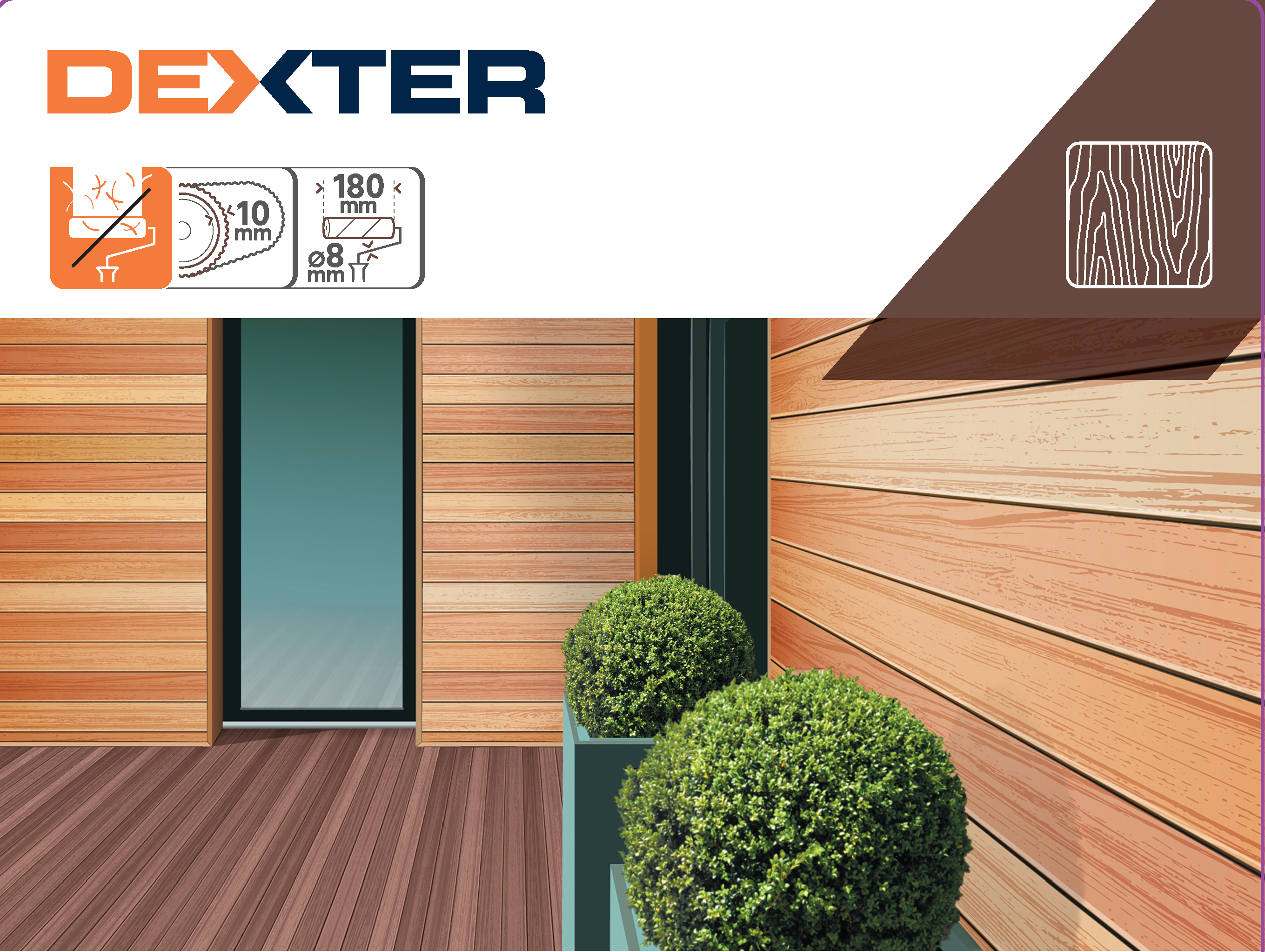 Rouleau pour lasure, huile et saturateur / vernir, huiler, vitrifier, lasurer et - 5