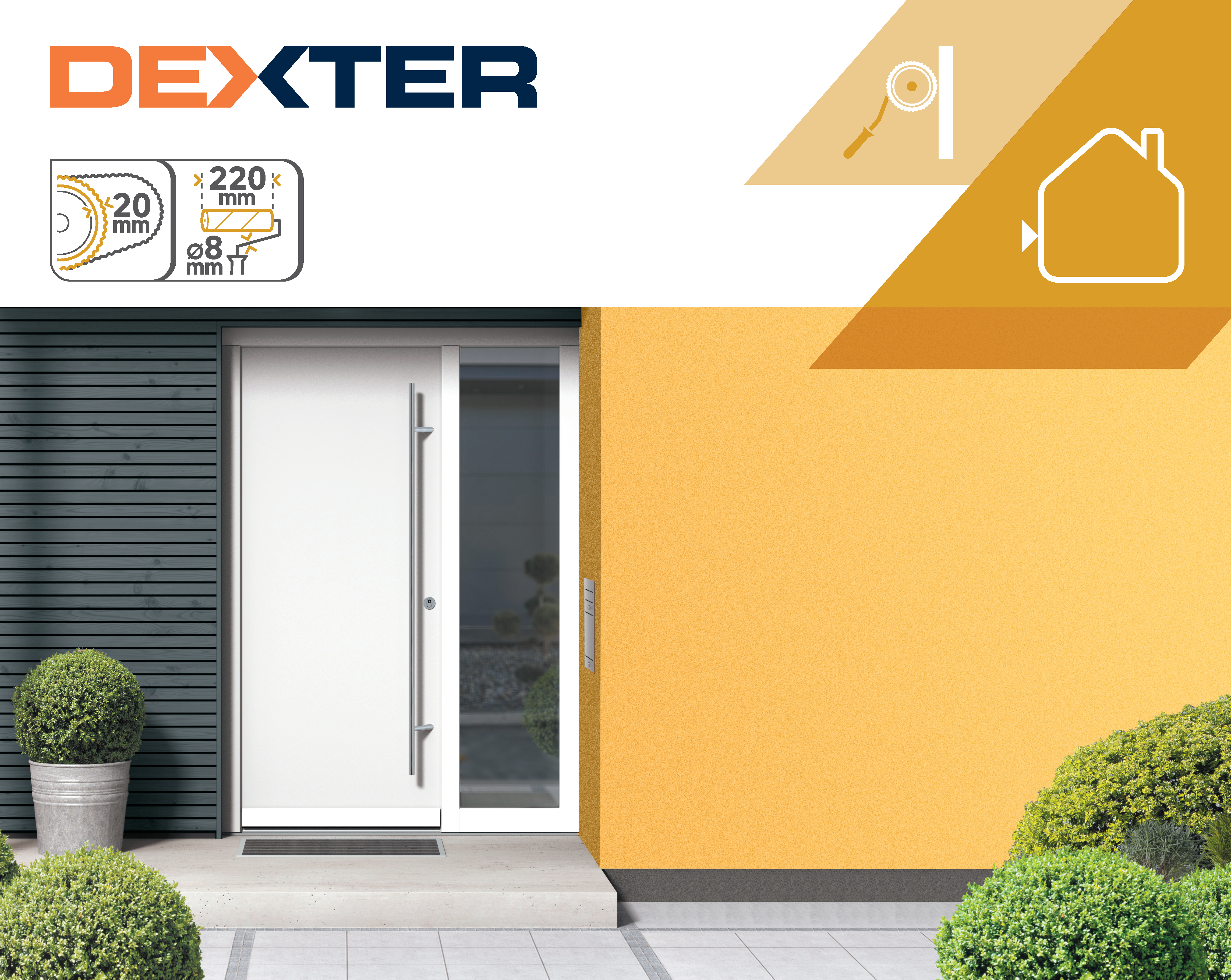 Recharge pour peindre une façade lisse l.220 mm DEXTER - 4