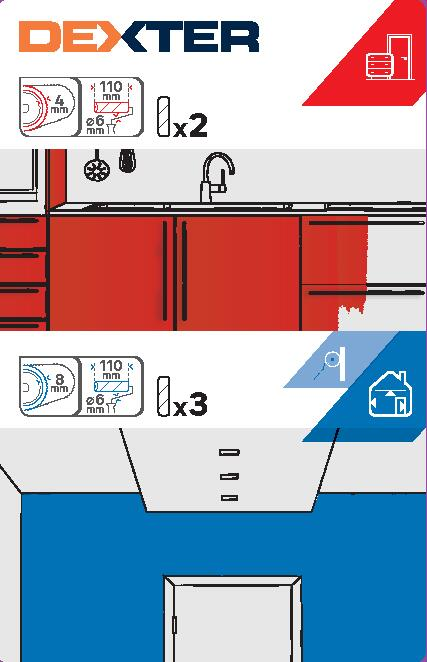 Kit de peinture pour peindre, vernir, huiler, vitrifier, lasurer et saturer, DEX - 3