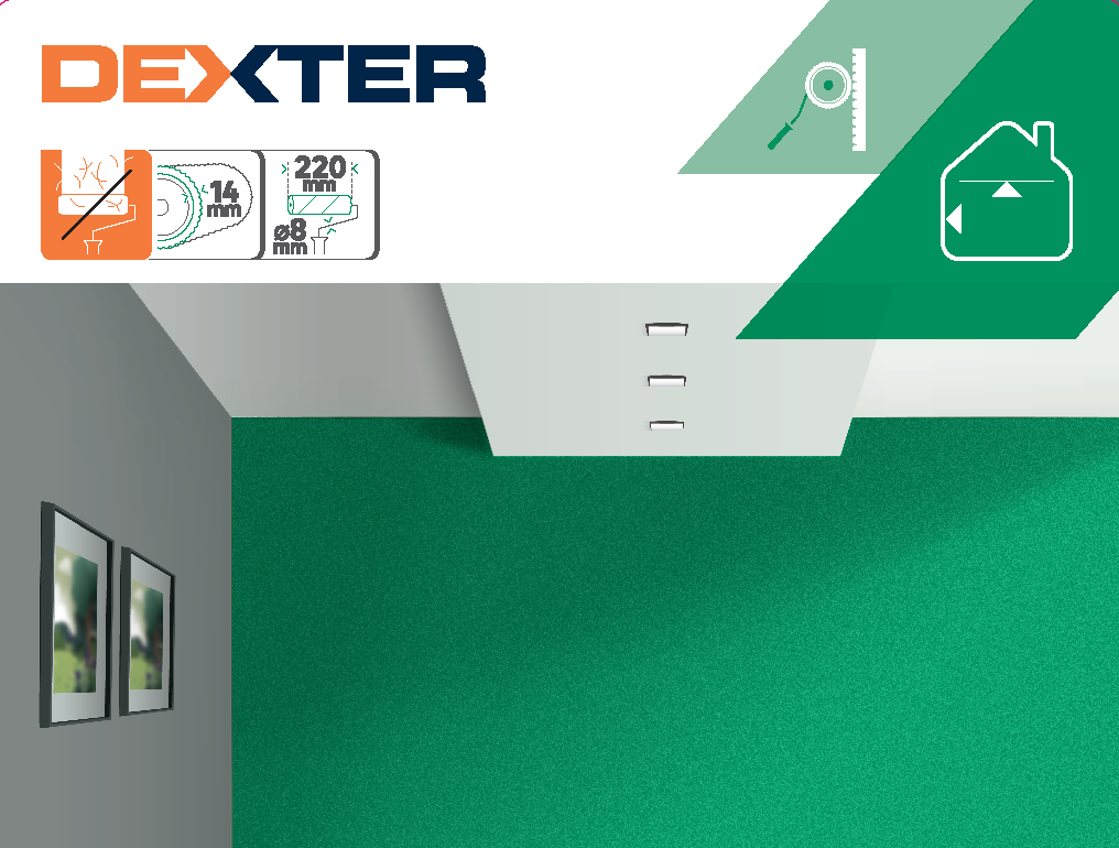 Rullo per dipingere una superficie ruvida DEXTER PRO 220 mm - 9