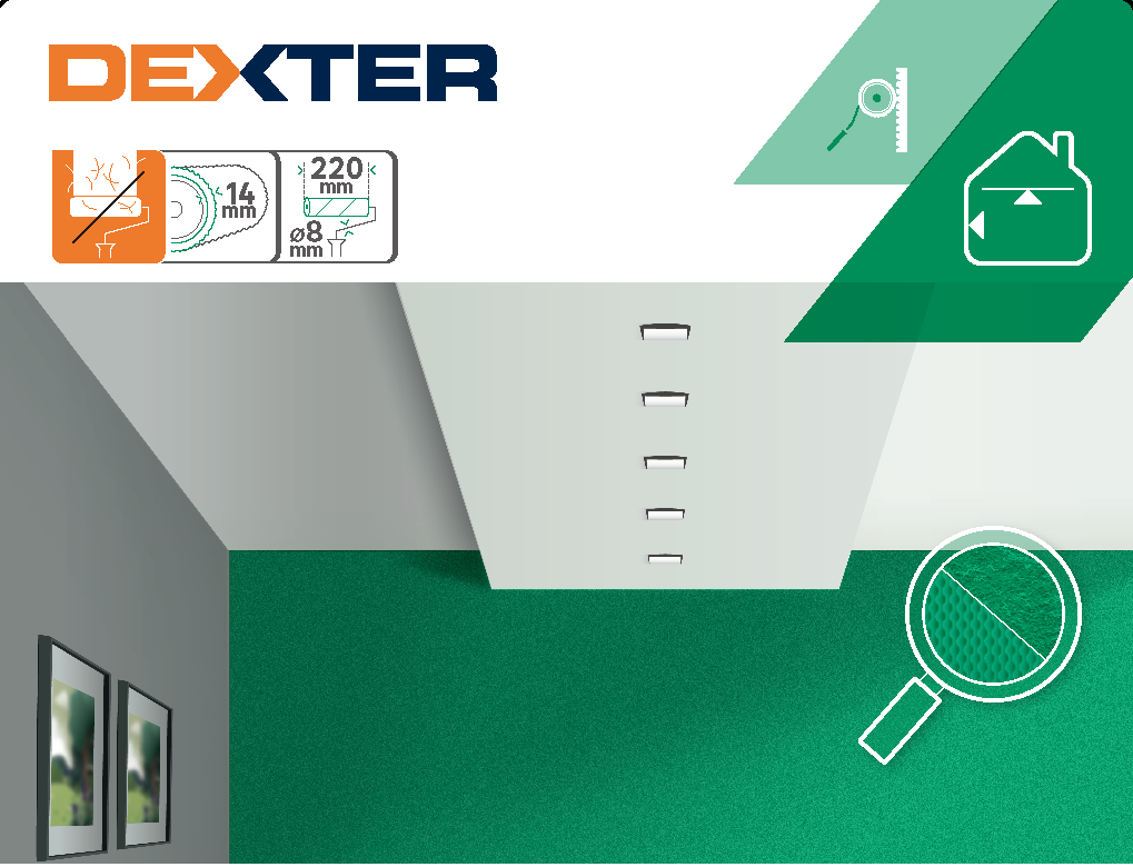 Recharge de rouleau à peinture pour peindre une surface irrégulière l.220 mm DEX - 6