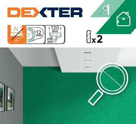 Recambio de rodillo para pintar superficies rugosas DEXTER de 120 mm de anchura, 28 mm de diámetro, pelo largo (más de 12 mm). 2 unidades. - 5