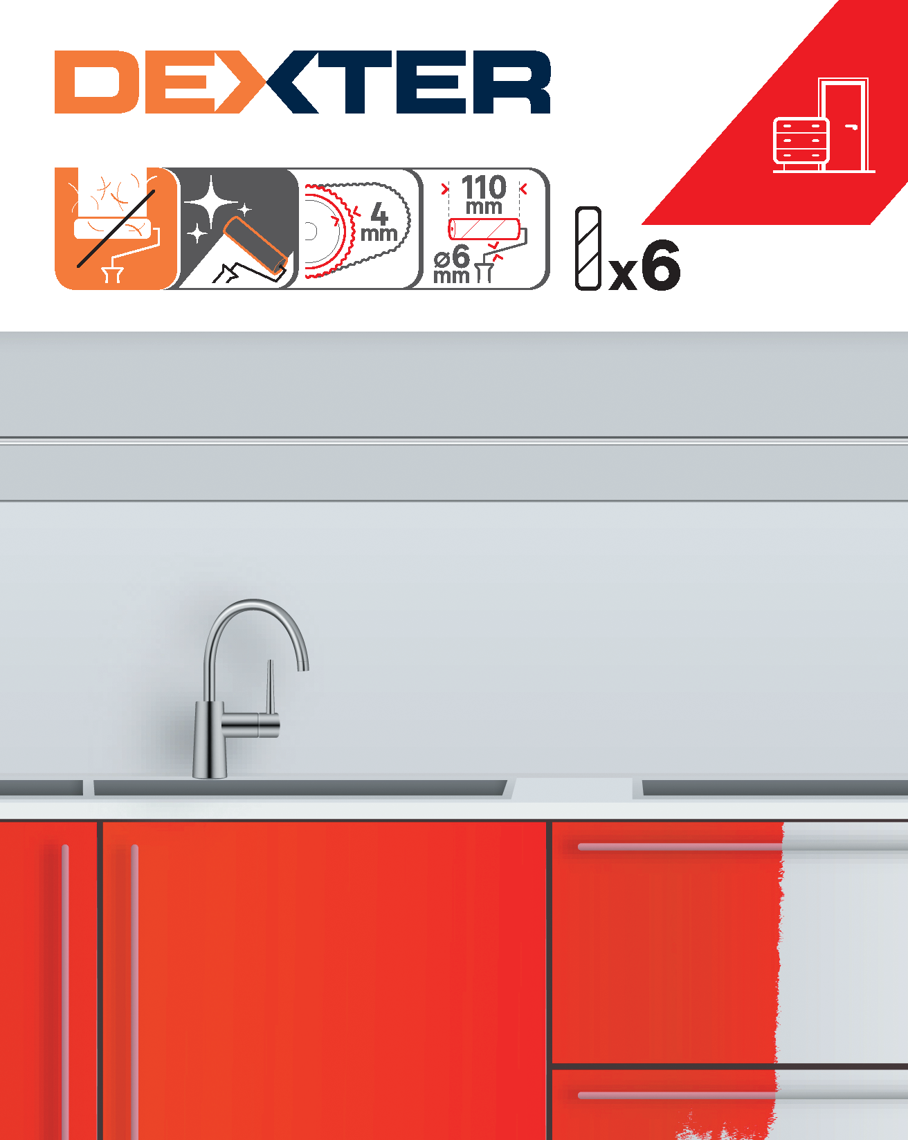 Rullo per smaltare DEXTER 110 mm - 2