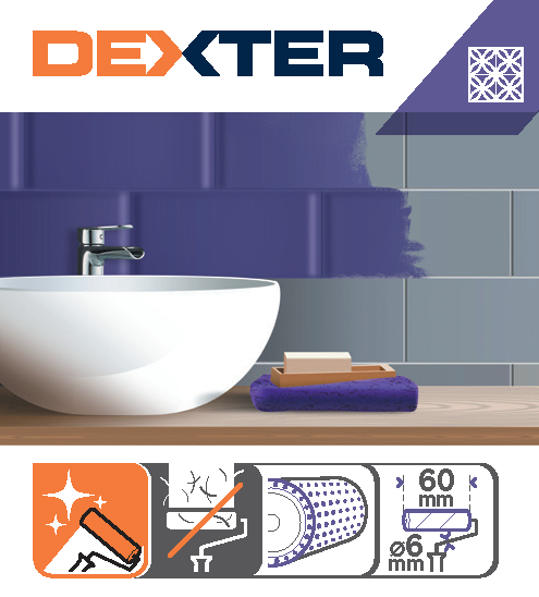 Mini-rolo para lacar 25cmx60mm Dexter - 4