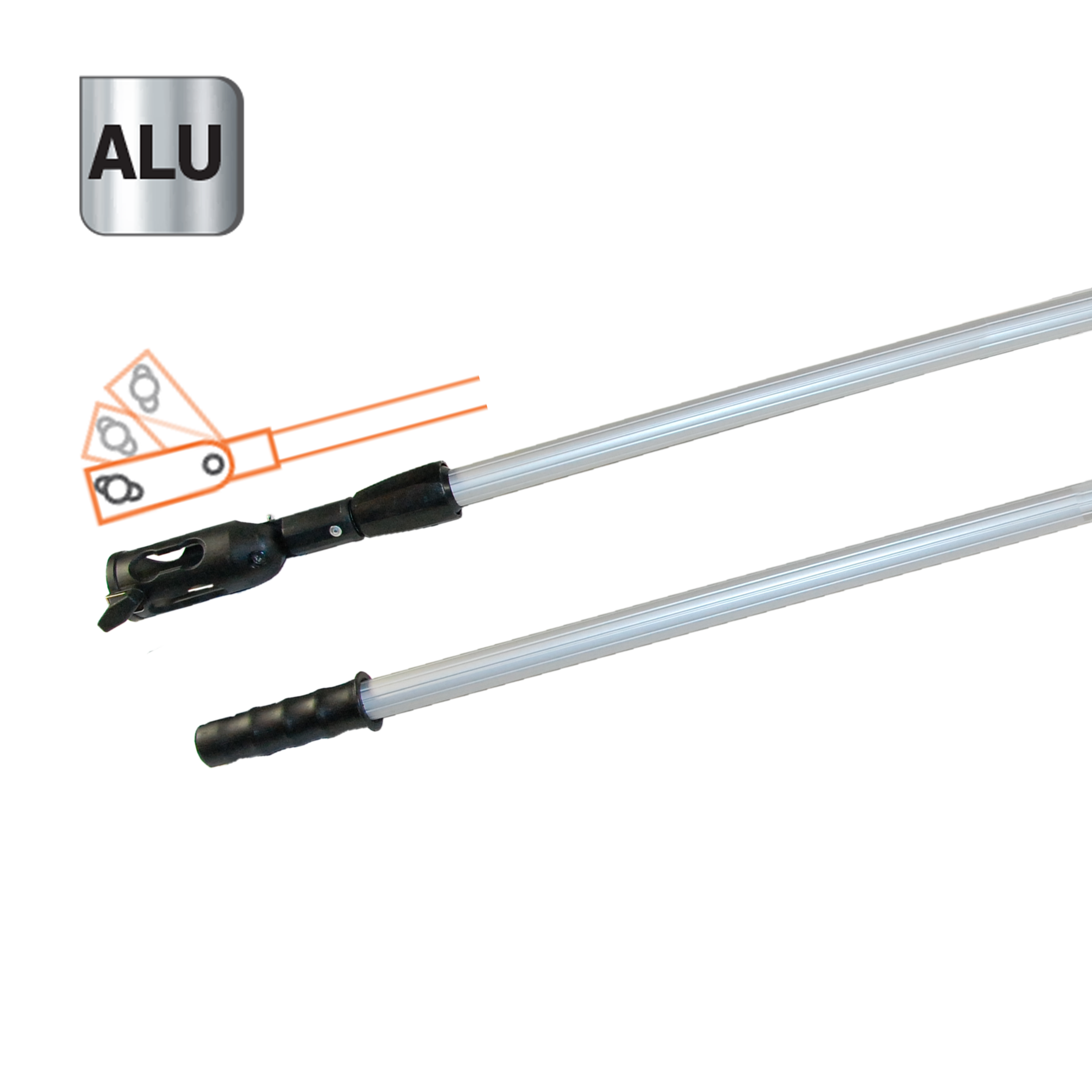 Alargador para pintar de aluminio DEXTER desde 123 hasta 215 cm de longitud. Articulado. Empuñadura ergonómica. Tipo de sujeción encajar. - 2