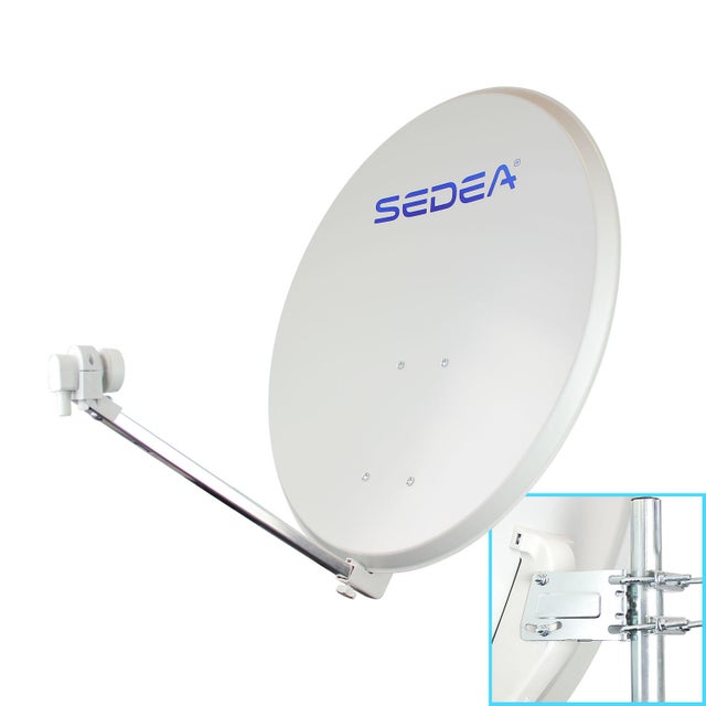 SELFSAT KIT PARABOLE PLATE LNB SINGLE 1 SORTIE INTEGRE + RECEPTEUR AVEC