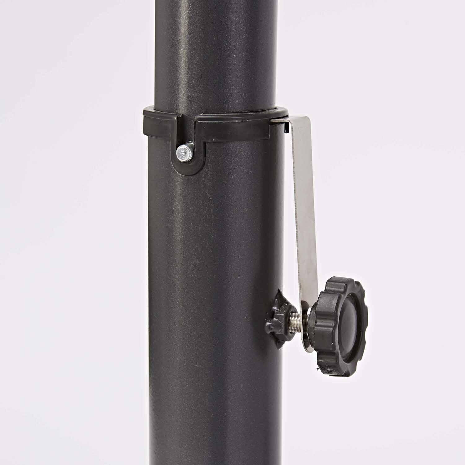 Ombrellone a palo laterale grigio Polar con telo esagonale tortora L 290 x P 290 x H 245 cm - 6