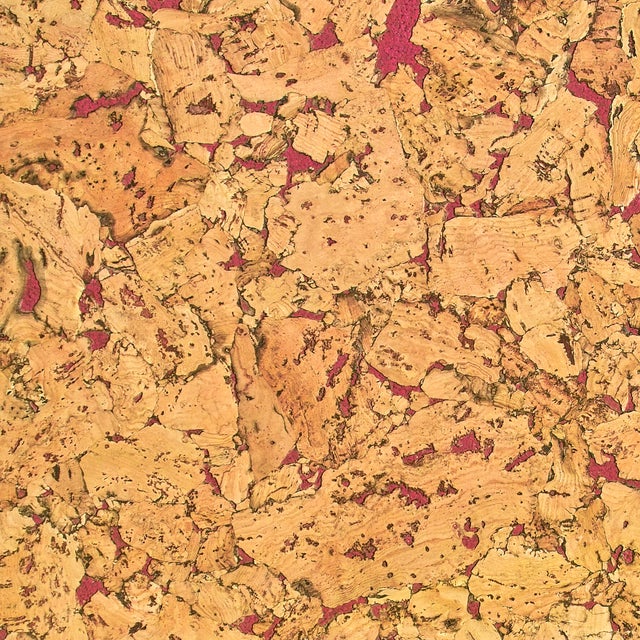 Lot de 5 Plaque de liège, naturel fond rouge, l.60 x L.30 cm