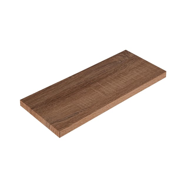 Mensola a muro Wood SPACEO dritto in mdf L 56 x P 20 cm rovere tabacco