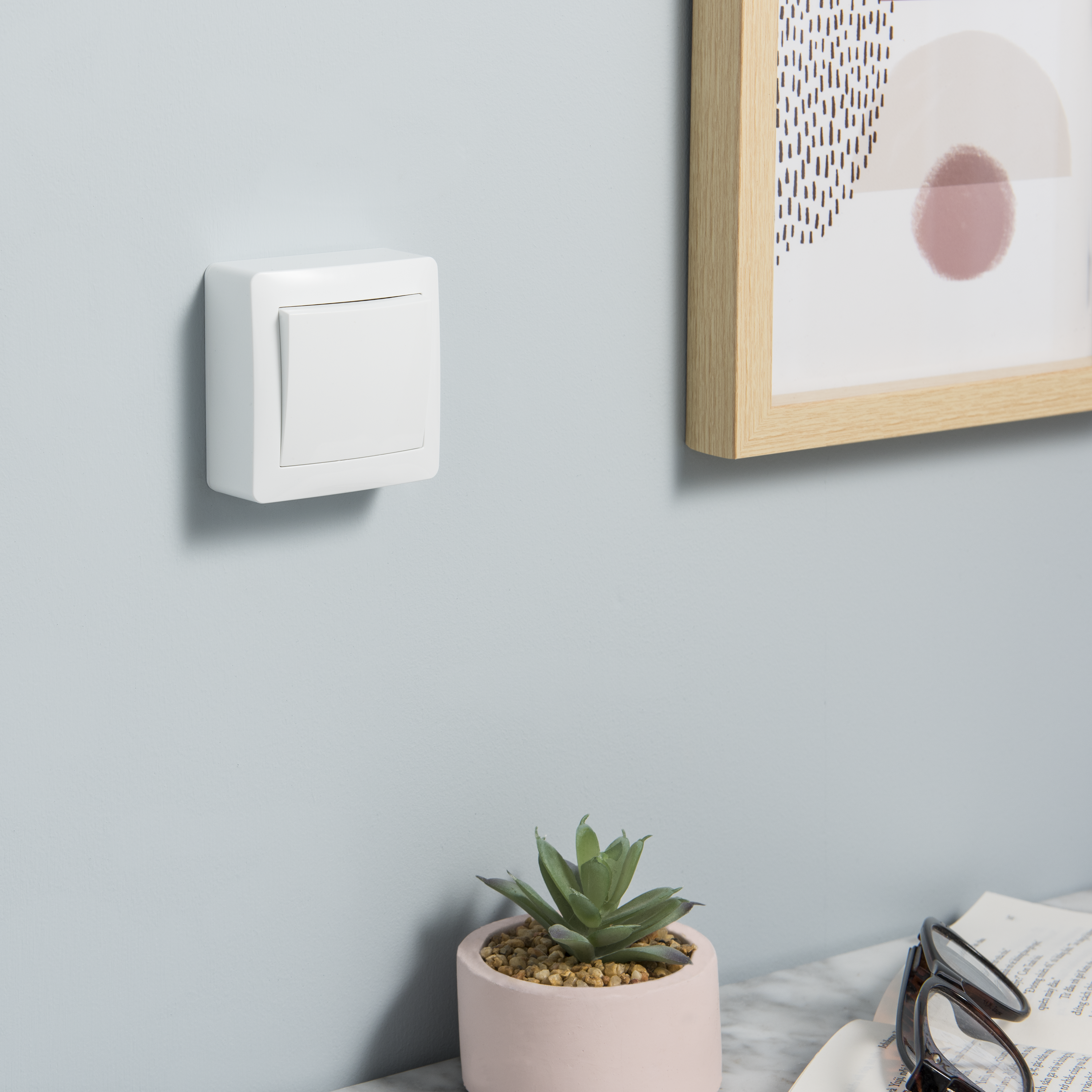 Comutador saliente LEXMAN Surface branco - 3