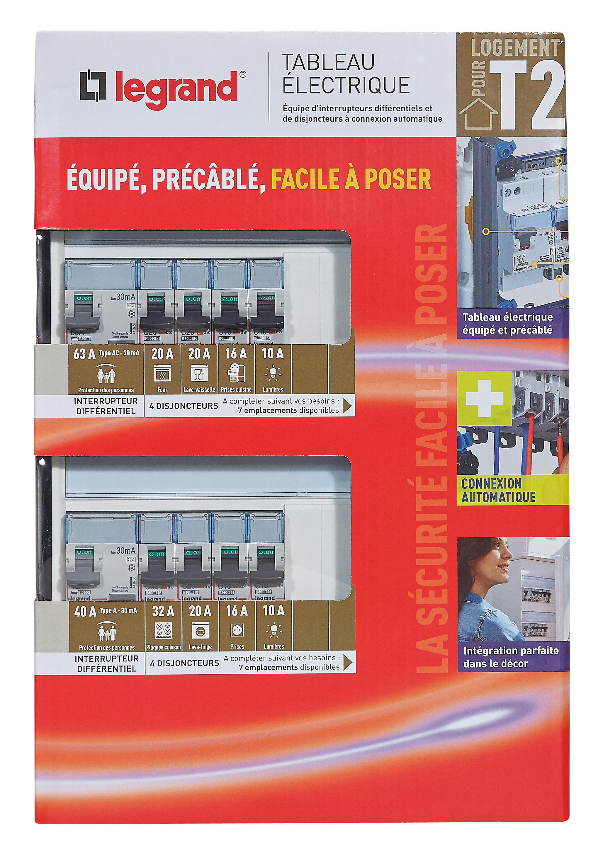 Tableau électrique équipé et précâblé LEGRAND Drivia 26 modules - 4