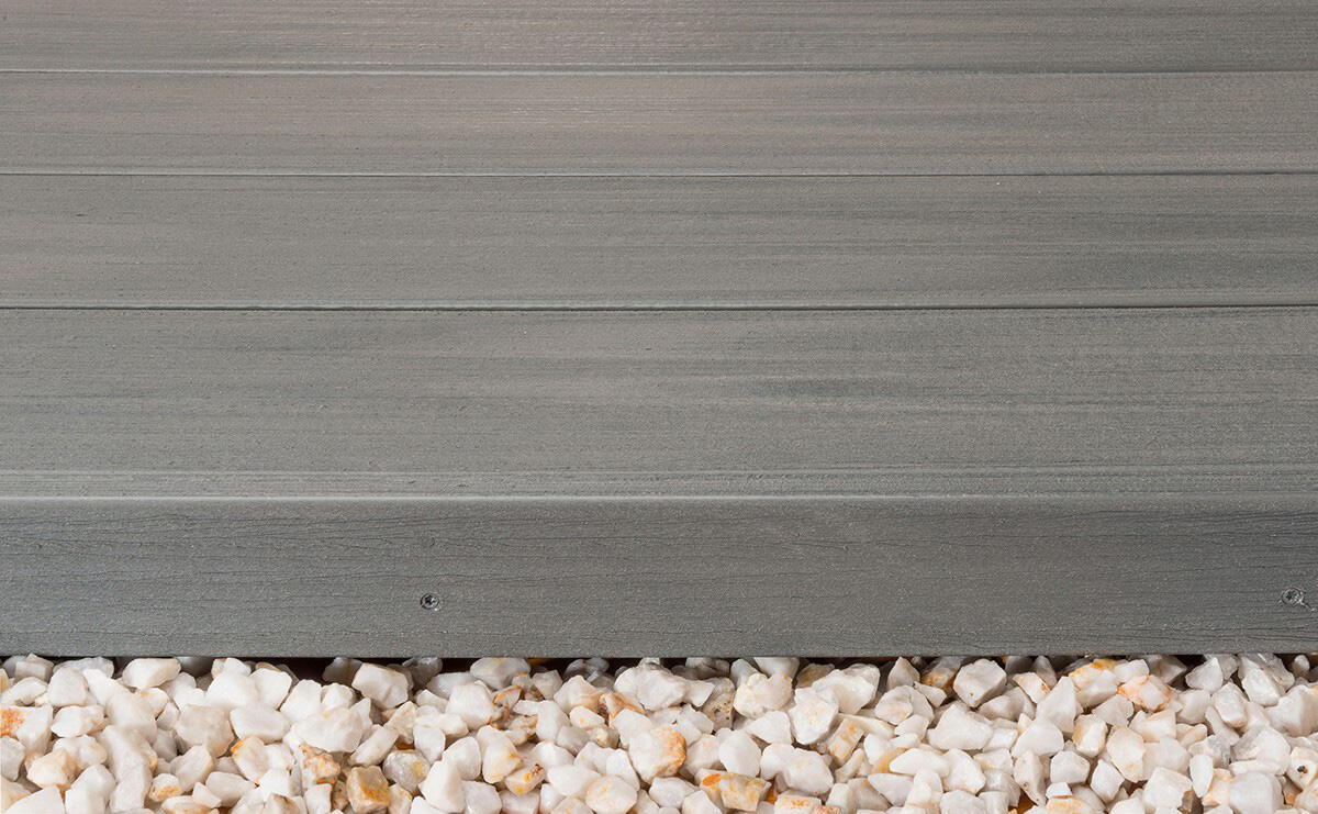 Plinthe co-extrudé gris souris Terrasse premium, L.2 x l.0.07 m - 2