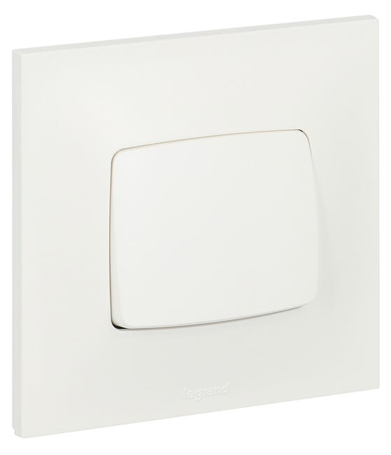 Interrupteur ou va-et-vient + poussoir Neptune - blanc LEGRAND Interrupteur ou va-et-vient + poussoir Neptune - blanc LEGRAND