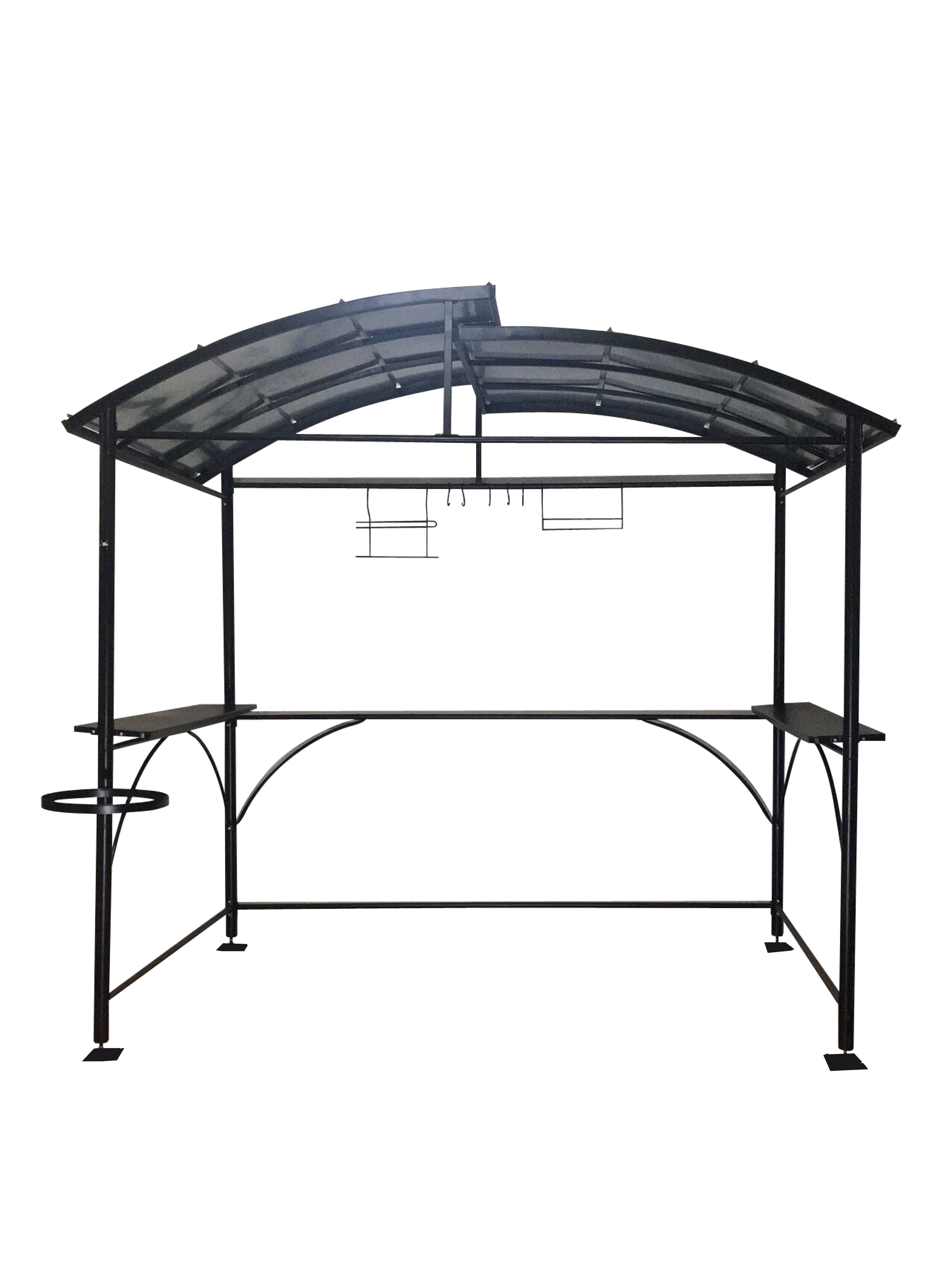 Abri pour barbecue autoportant HABRITA Car 2415 ac acier gris anthracite, 3.94 m - 3