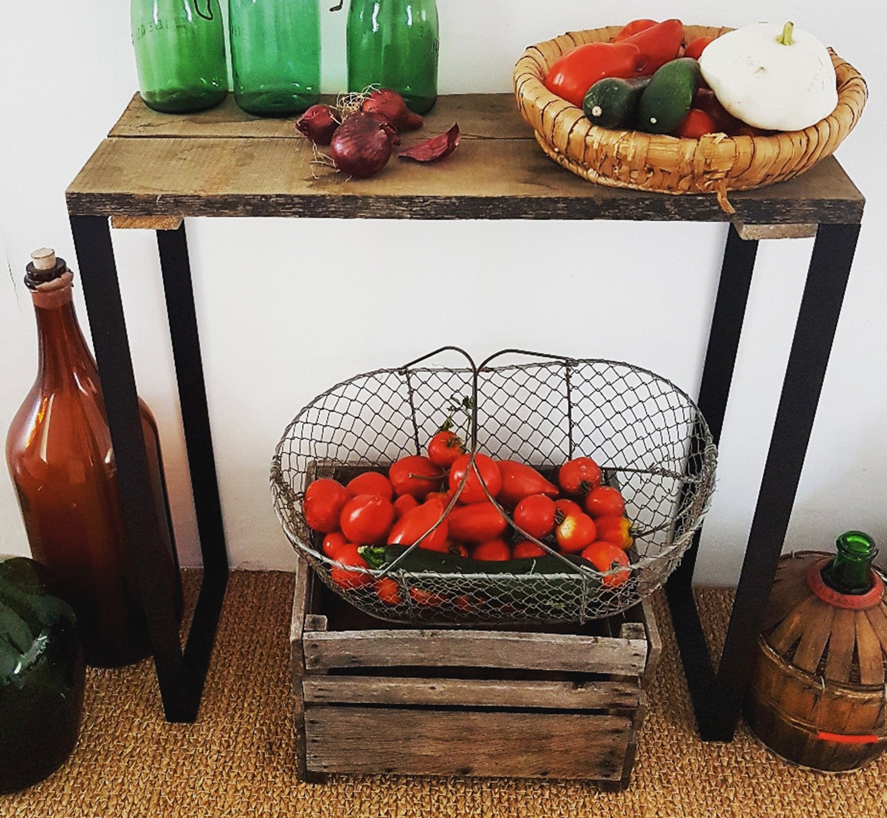 Pied pour meubles, tables et bars rectangulaire REI à visser, H.85 cm acier mat  - 2