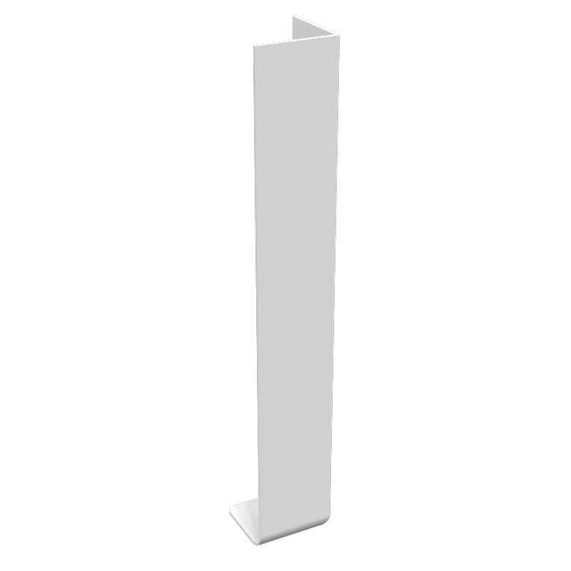 Angle extérieur pour bandeau de rive N50-50.lm blanc pvc L.300 mm