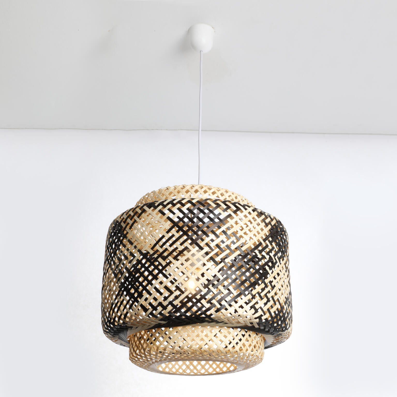 Suspension Doramu bambou, beige, Diam.40 cm, E27 - 2