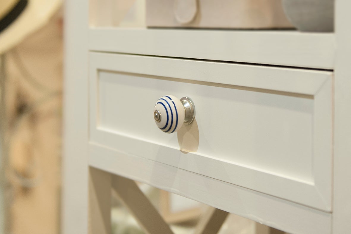 4 Puxadores Rei bola riscos cerâmica 39mm - 2