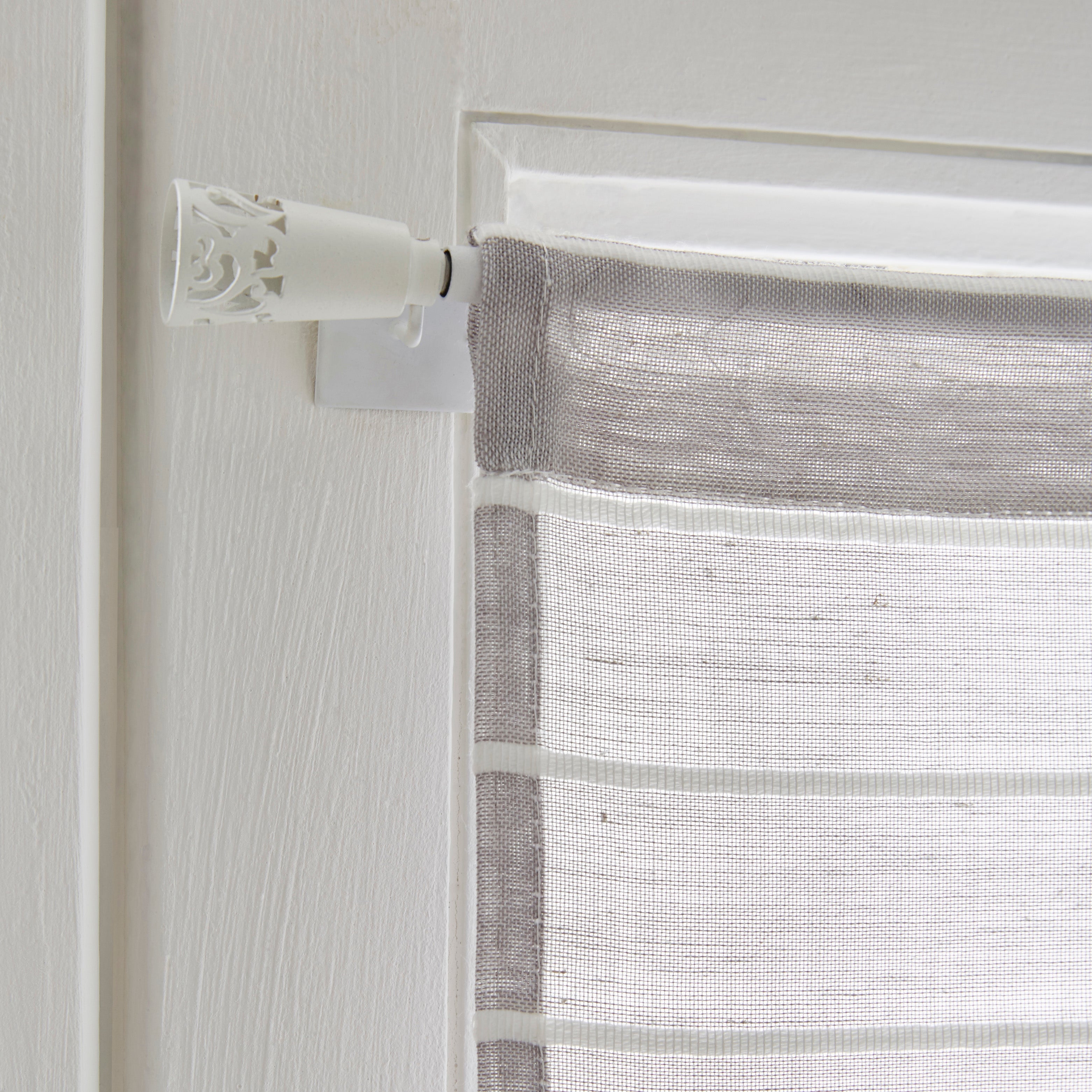 Barre de vitrage sans perçage blanc Cosy, L.38 - 70 cm, diam.10 mm, INSPIRE - 7