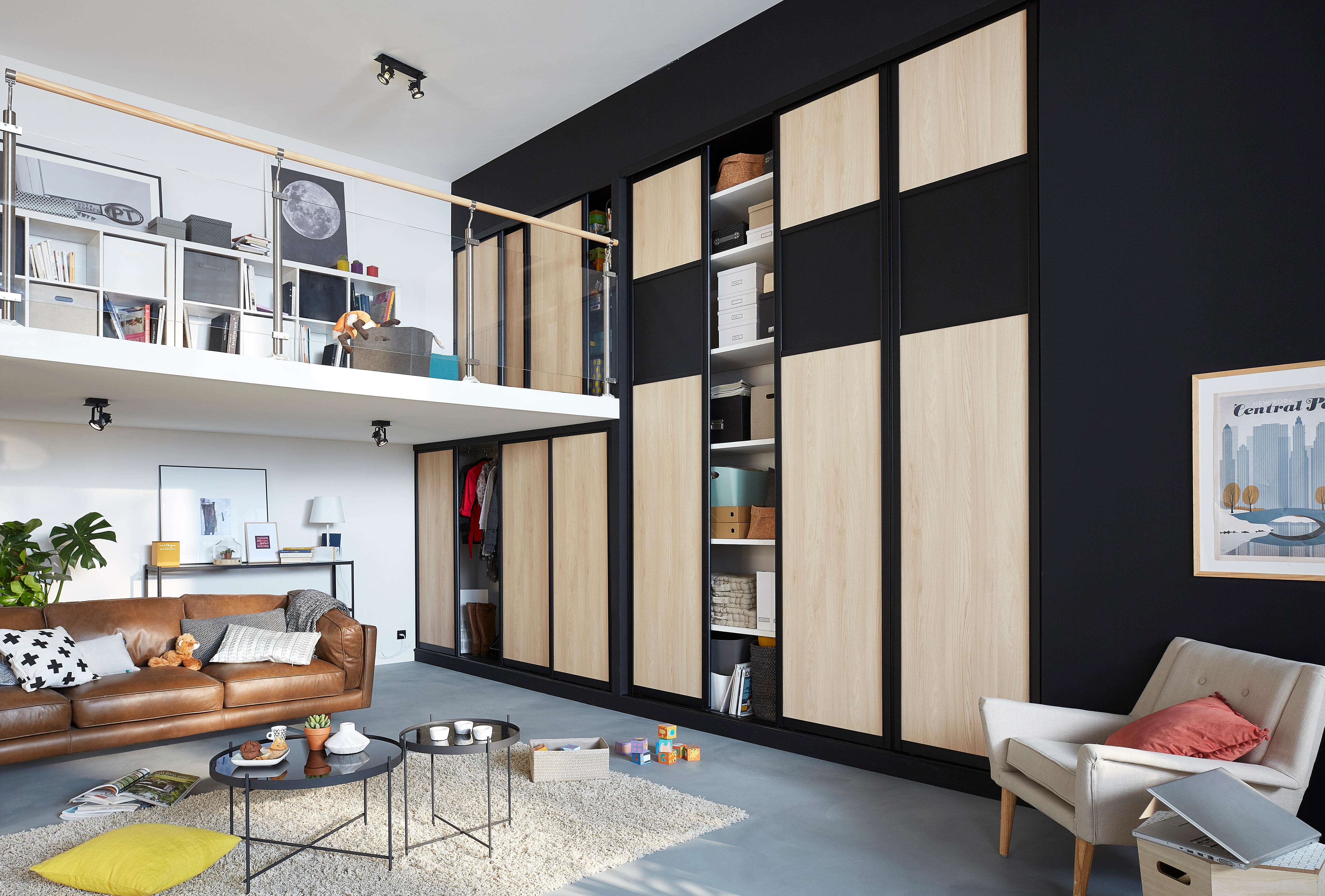 Rampe 2 spots, acier gu10, noir max 50 W, INSPIRE Technic - 3