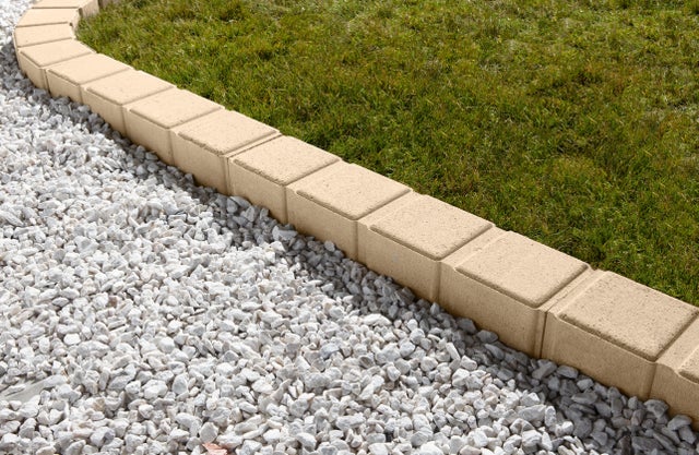 Bordure droite Seine pierre reconstituée ton pierre, H.11 x L.50 cm