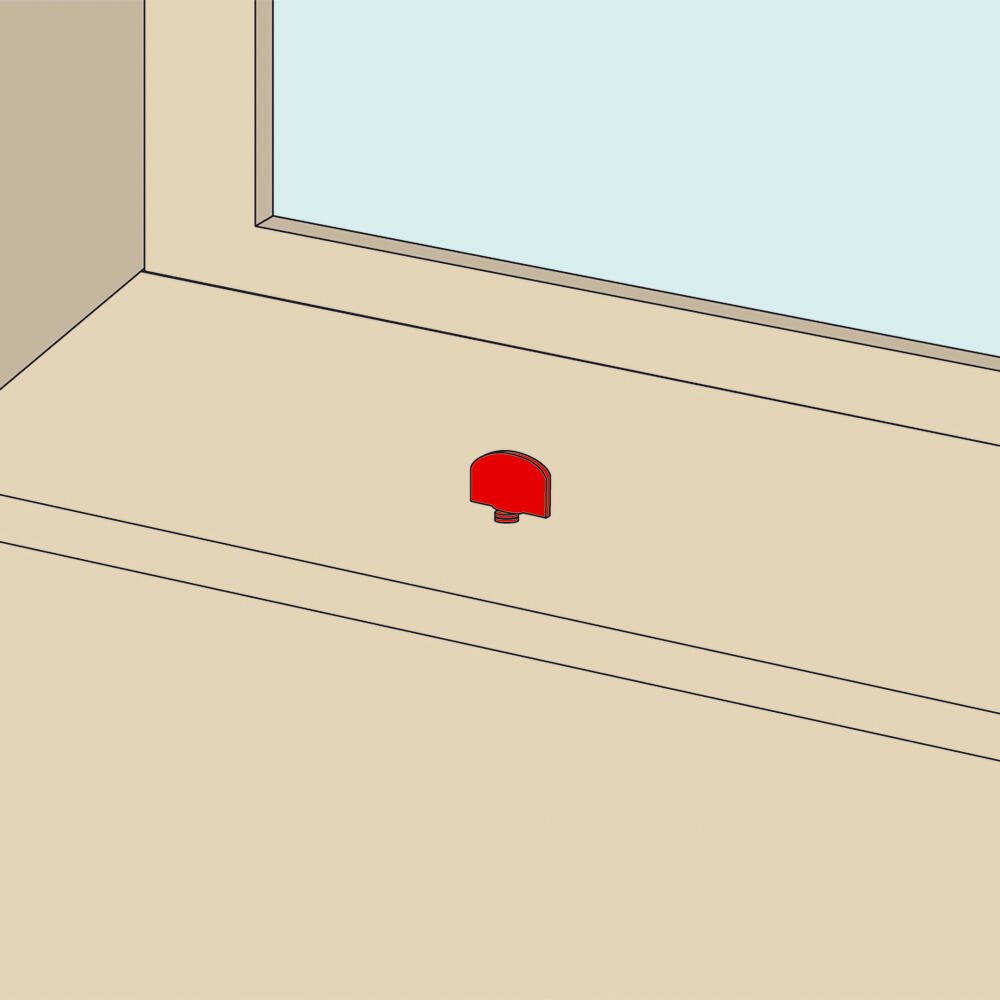 Butée de volet à vis en acier noir prépeint, H.60 x L.36 x P.4 mm AFBAT - 4