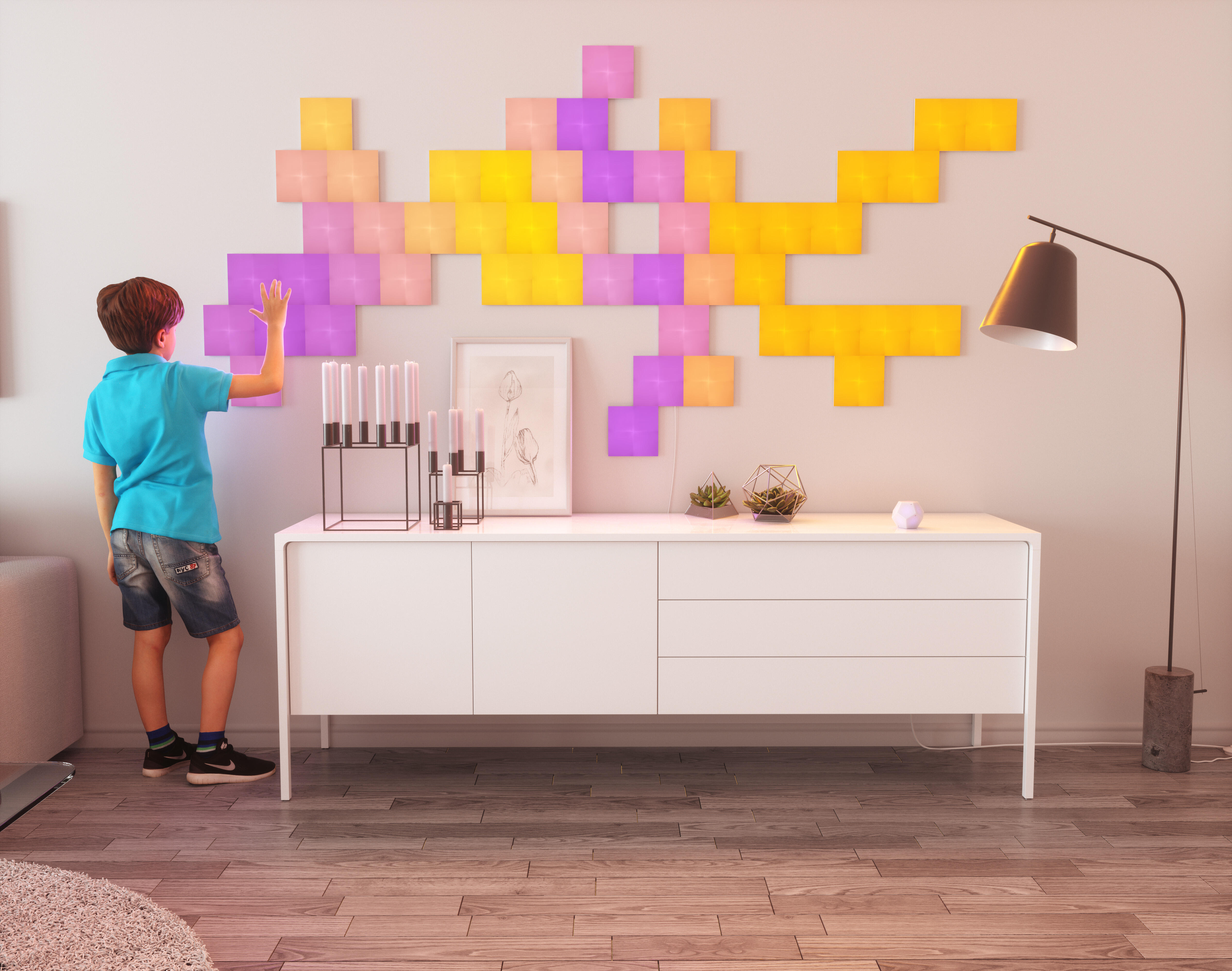 Nanoleaf Canvas - Pack de base - 9 panneaux lumineux LED - 2