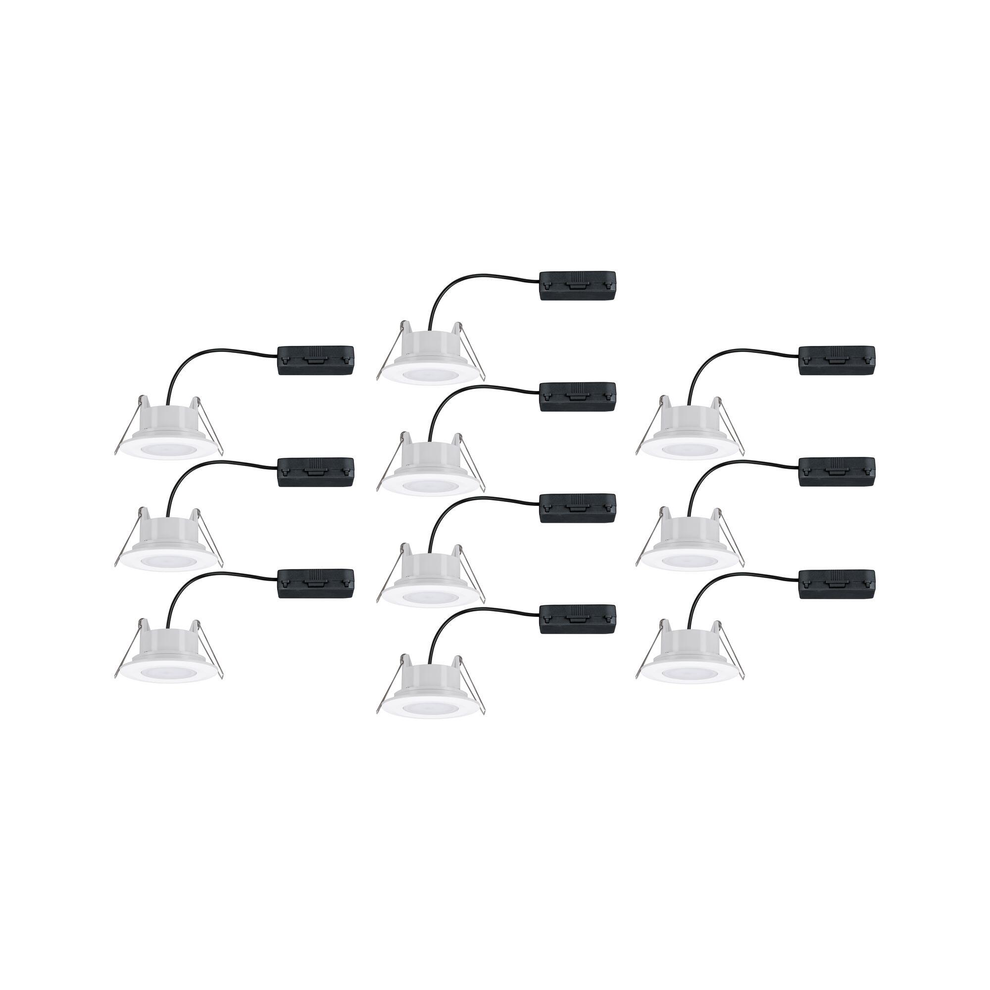 10 spots LED encastrés salle de bain IP65 Calla, blanc neutre, blanc Paulmann - 2