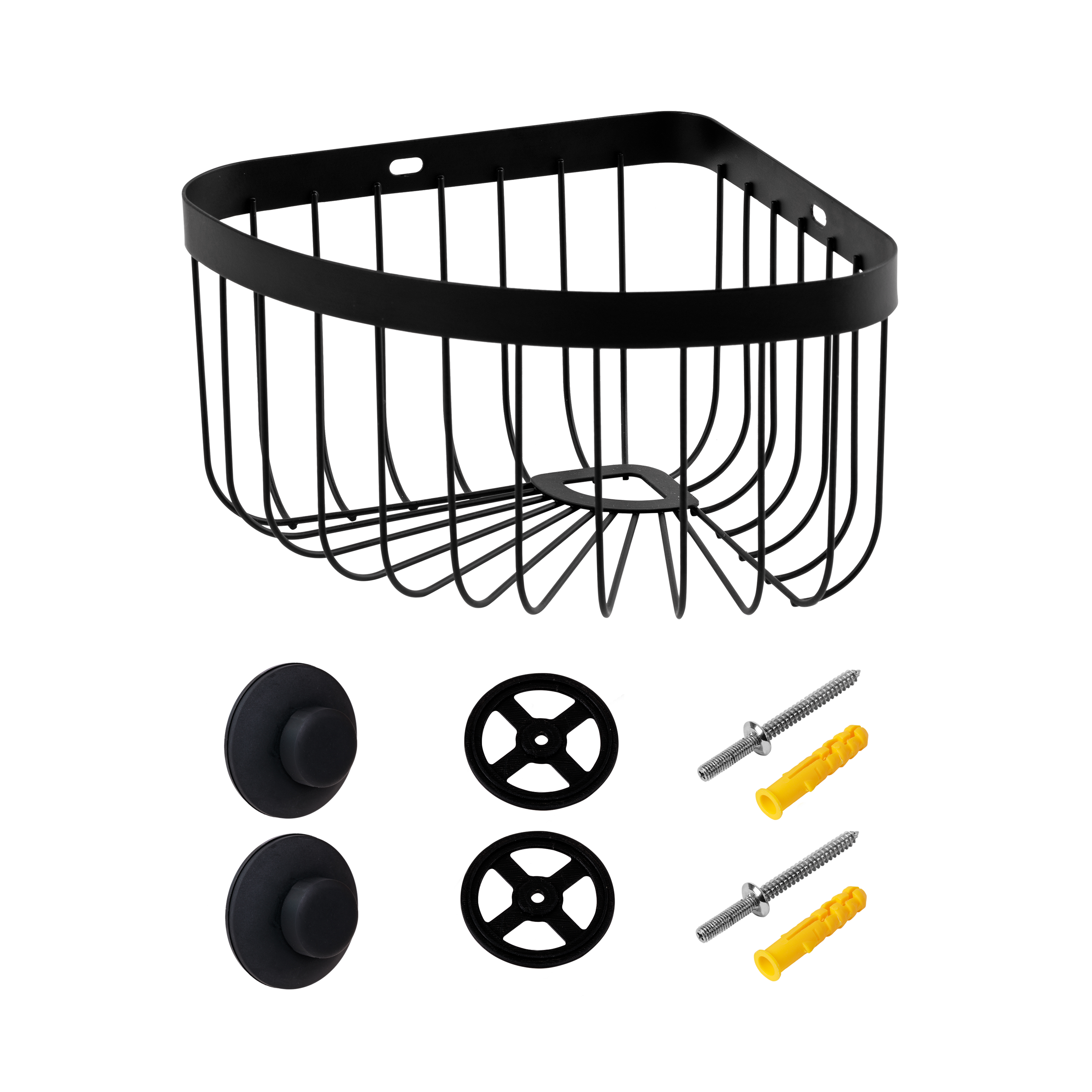 Organizador de ducha Neo negro 22.3x15x22.3 cm - 5