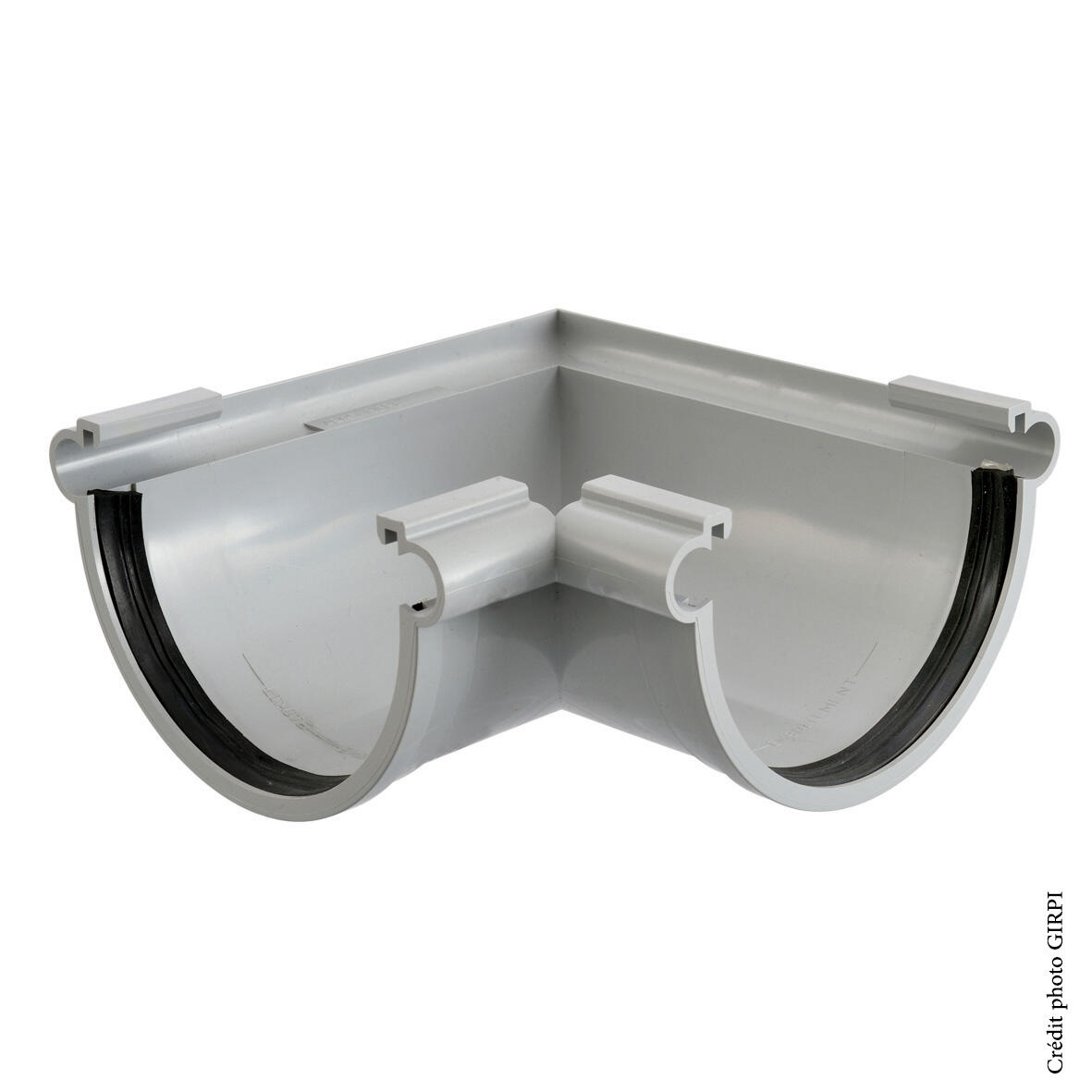 Angle mixte à joint pvc gris GIRPI, Dév.25 cm - 3