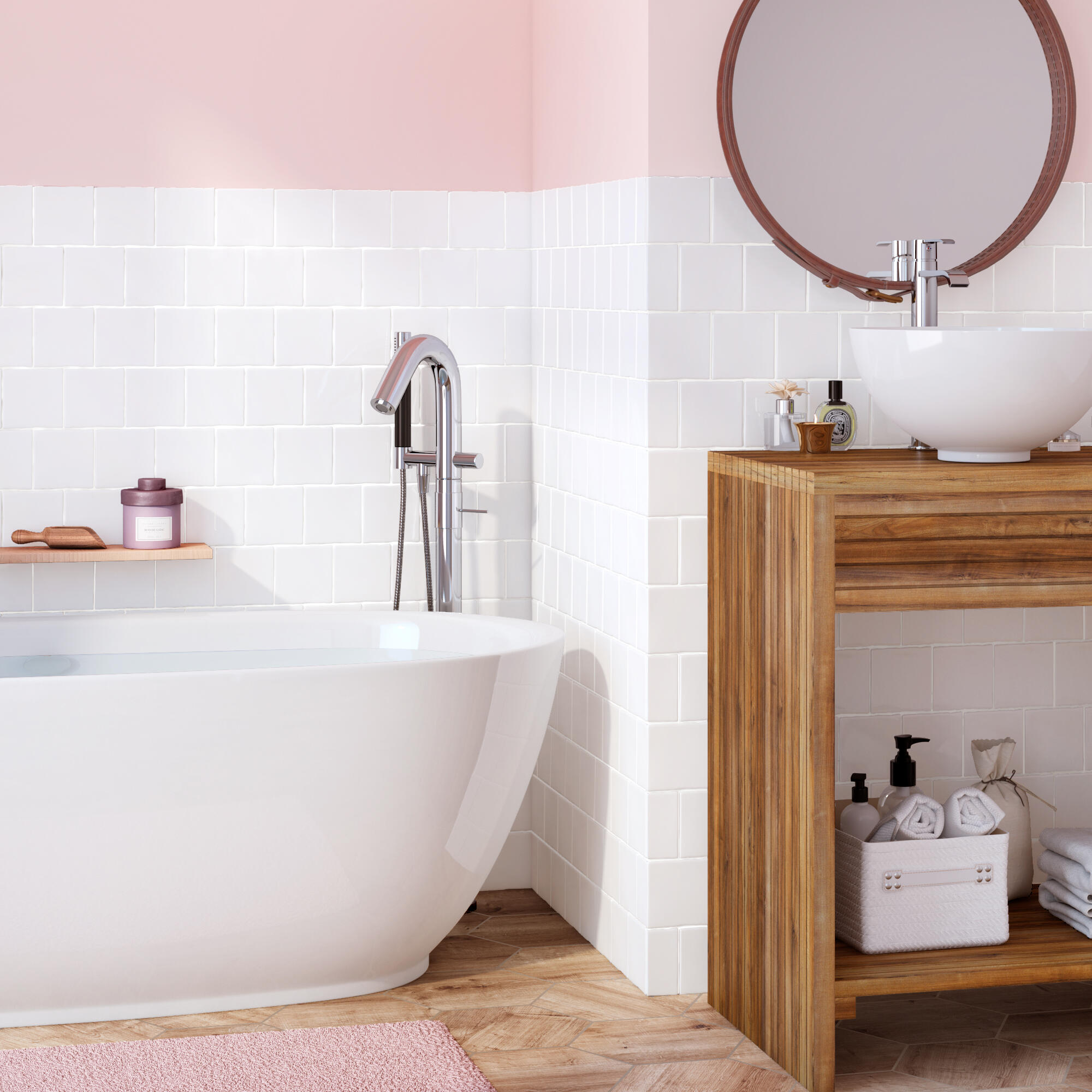 Carrelage mur intérieur effet zellige blanc Bakerstreet l.10 x L.10 cm - 2