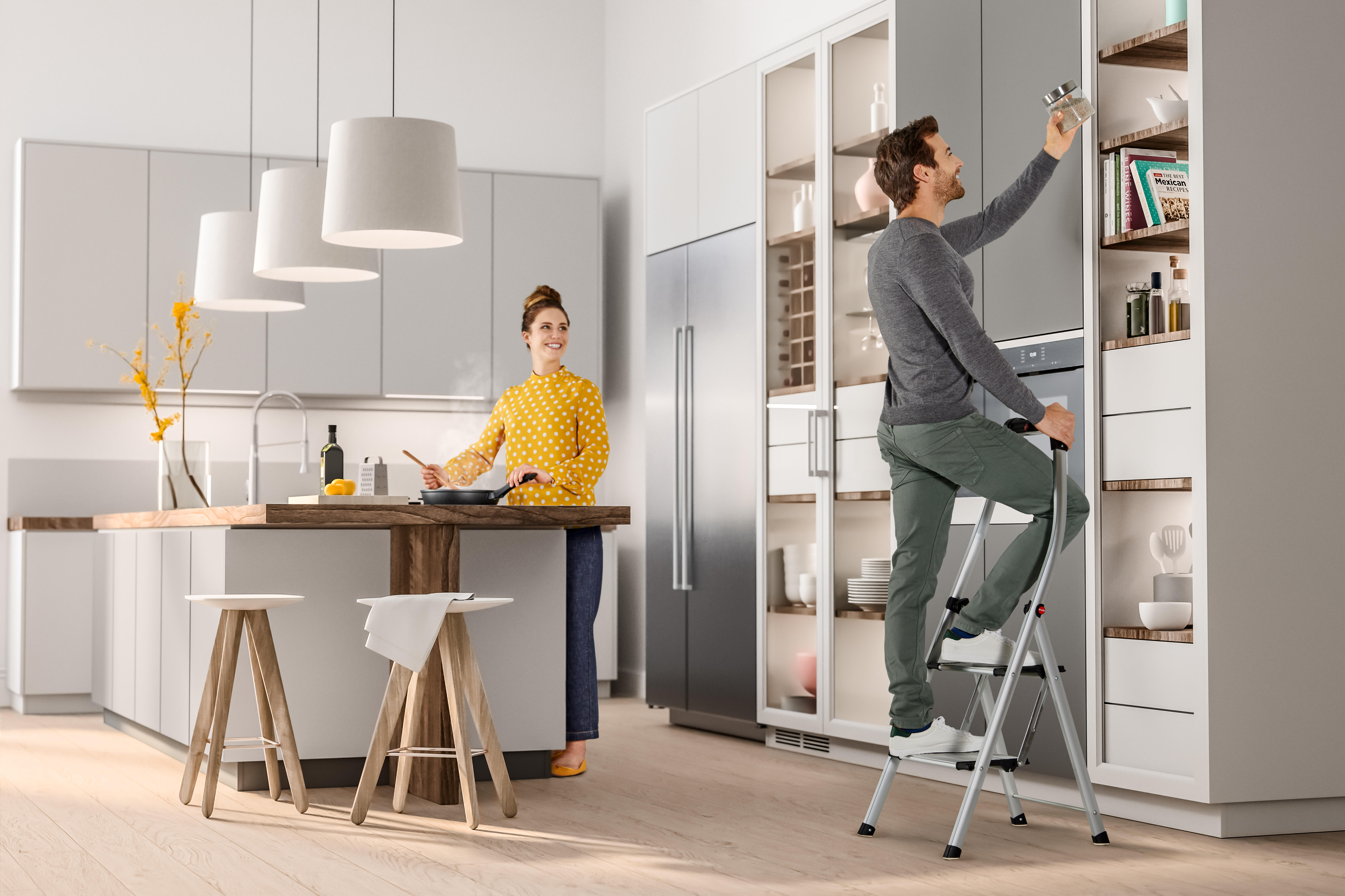 Escabeau aluminium HAILO 2 marches - 3