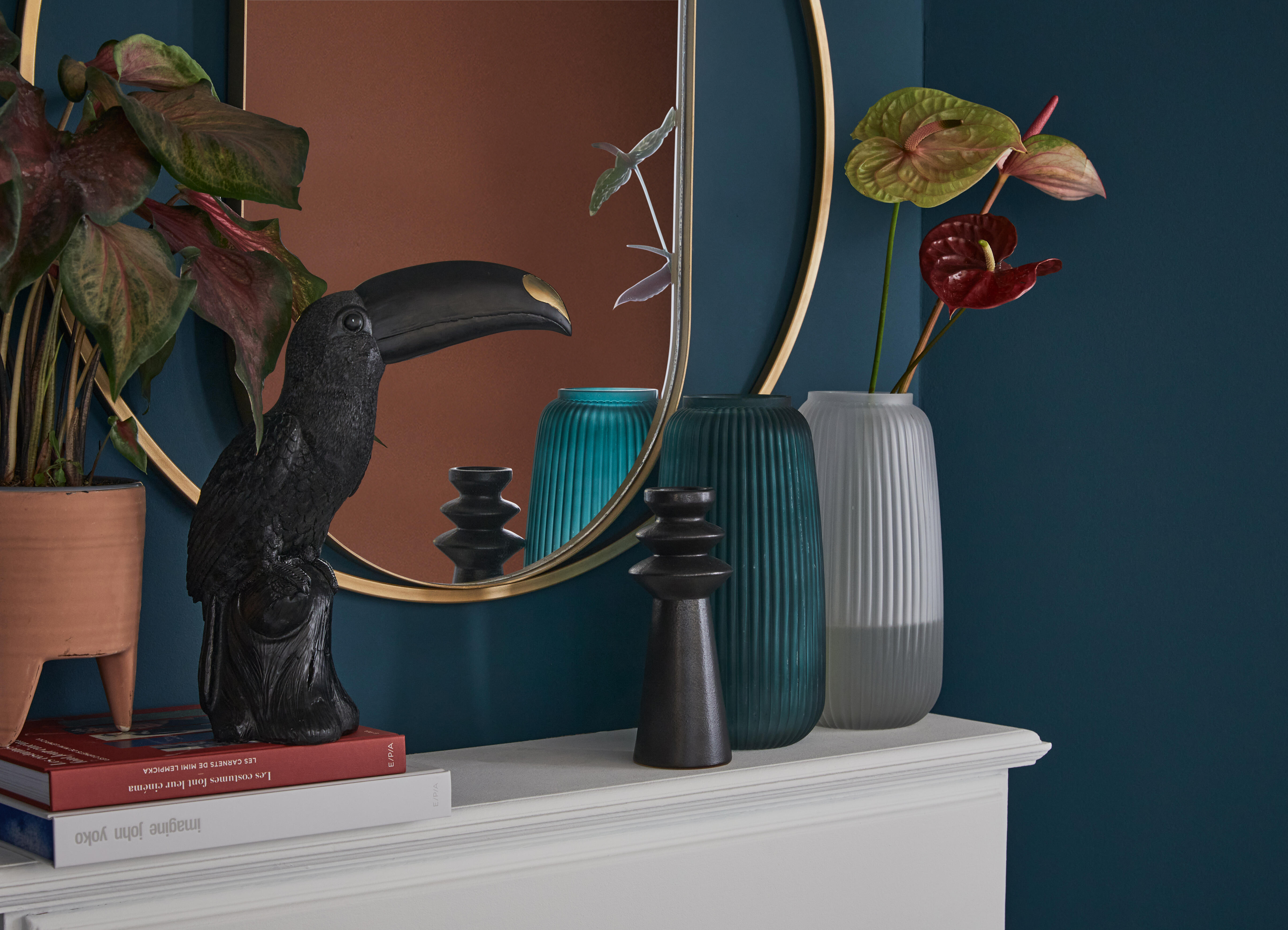 Bougeoir en céramique Askel, noir l.10.7 x H.30 cm - 10