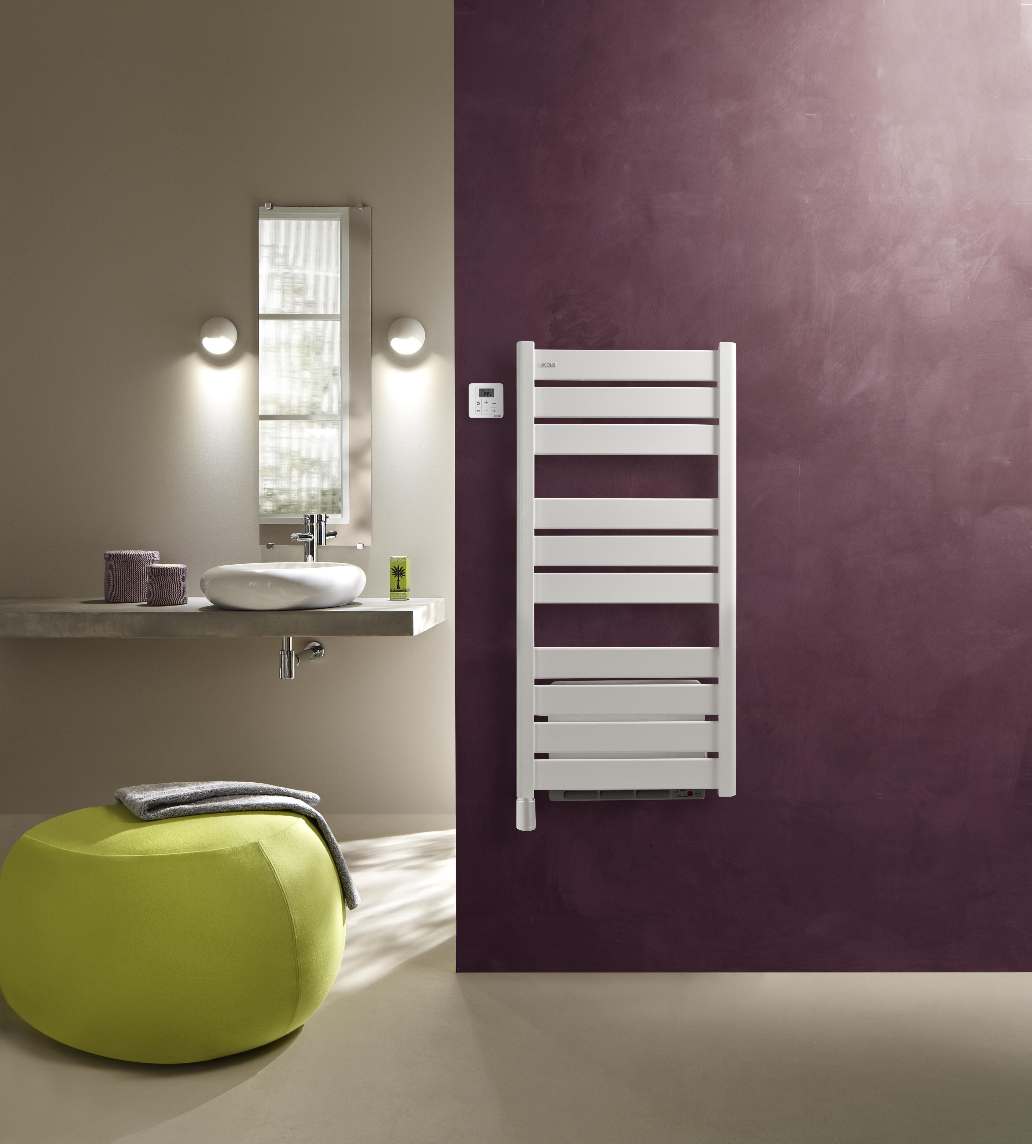 Sèche-serviettes électrique avec soufflerie ACOVA Madras air 500 + 1000W - 2