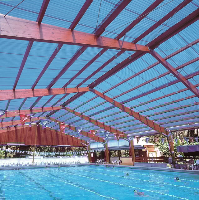 Plaque de couverture, ondulé , transparent, l.90 x L.152 cm, Ep.0.8 mm