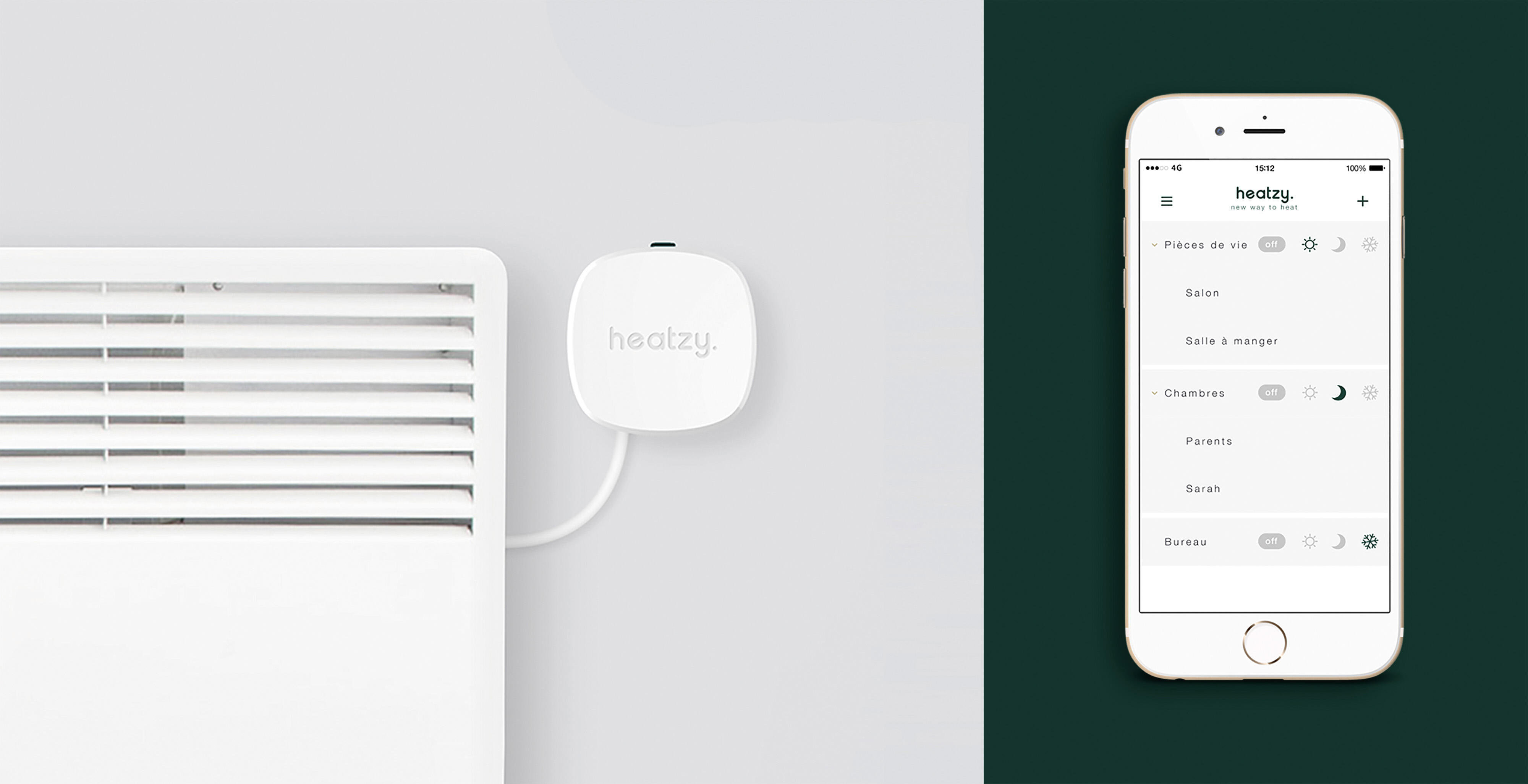 Thermostat connecté radiateur électrique filaire HEATZY - 2