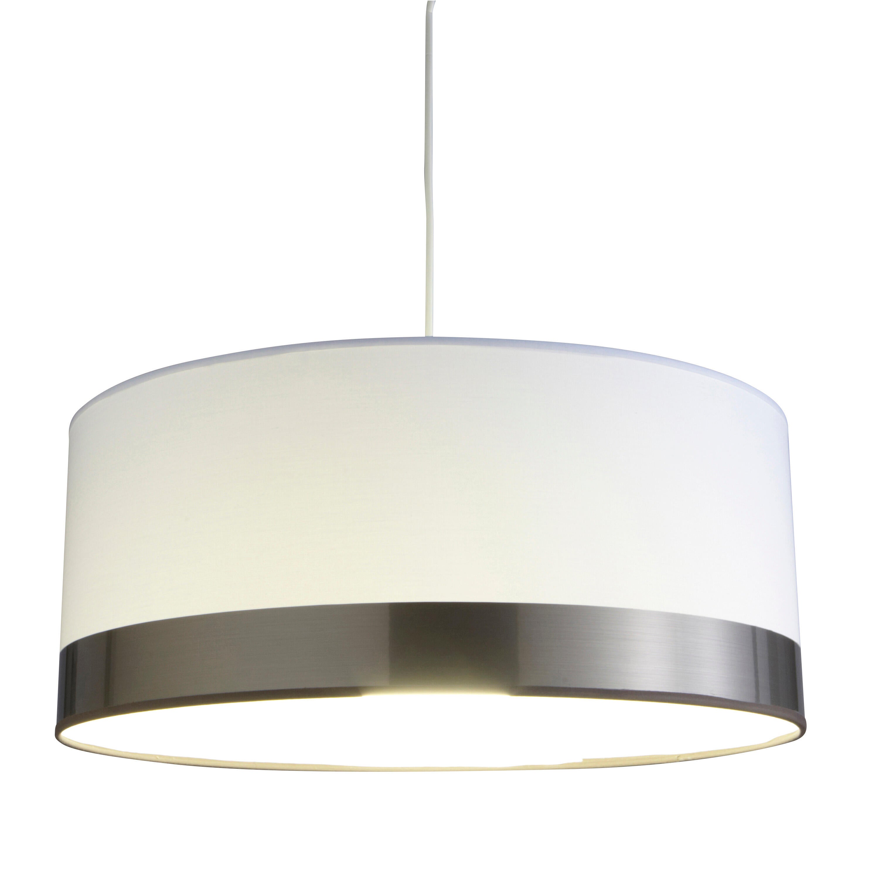Suspension Silver, polyester, blanc, Diam.48 cm, E27 - 5