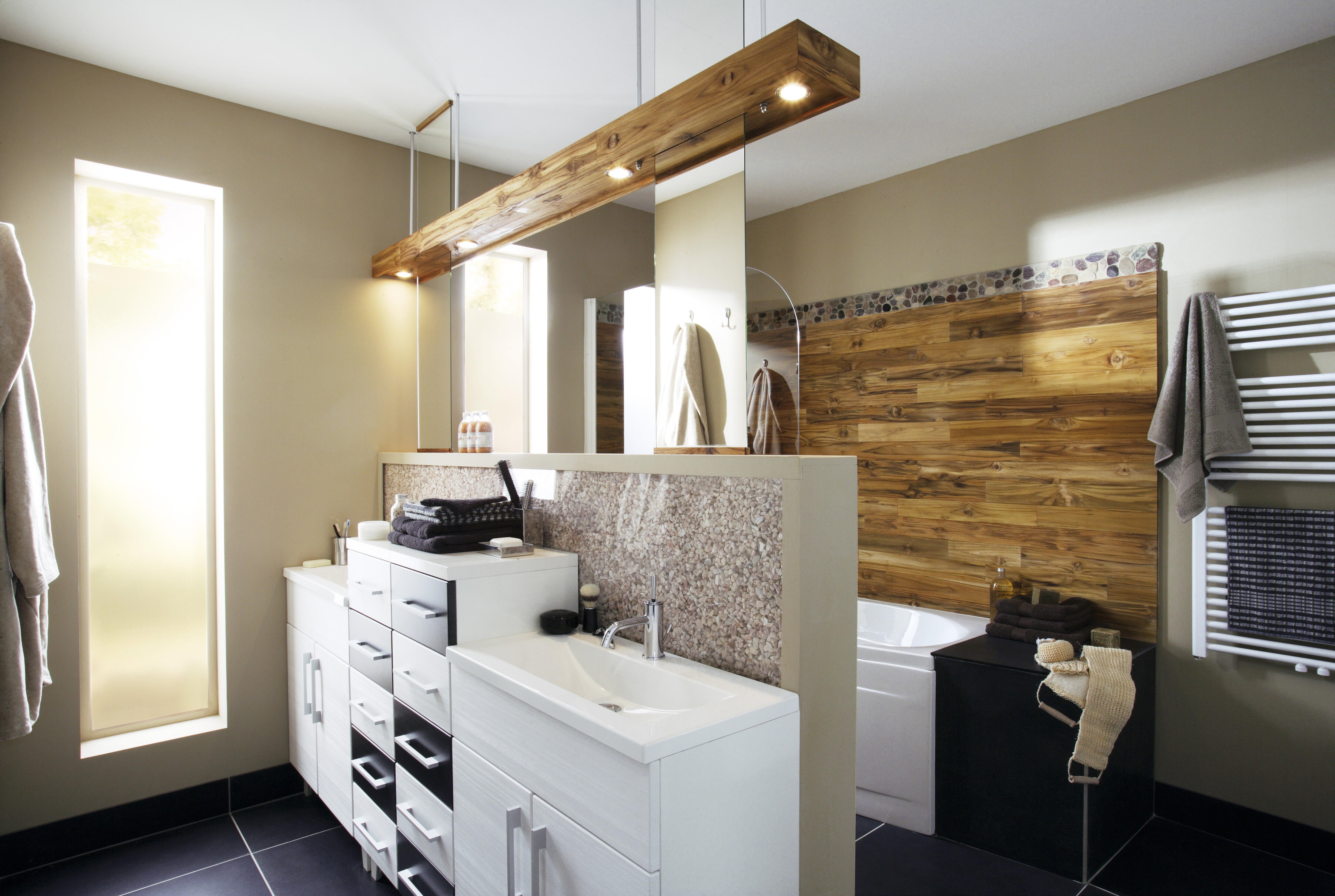 Miroir non lumineux découpé rectangulaire l.40 x L.138 cm Poli - 2