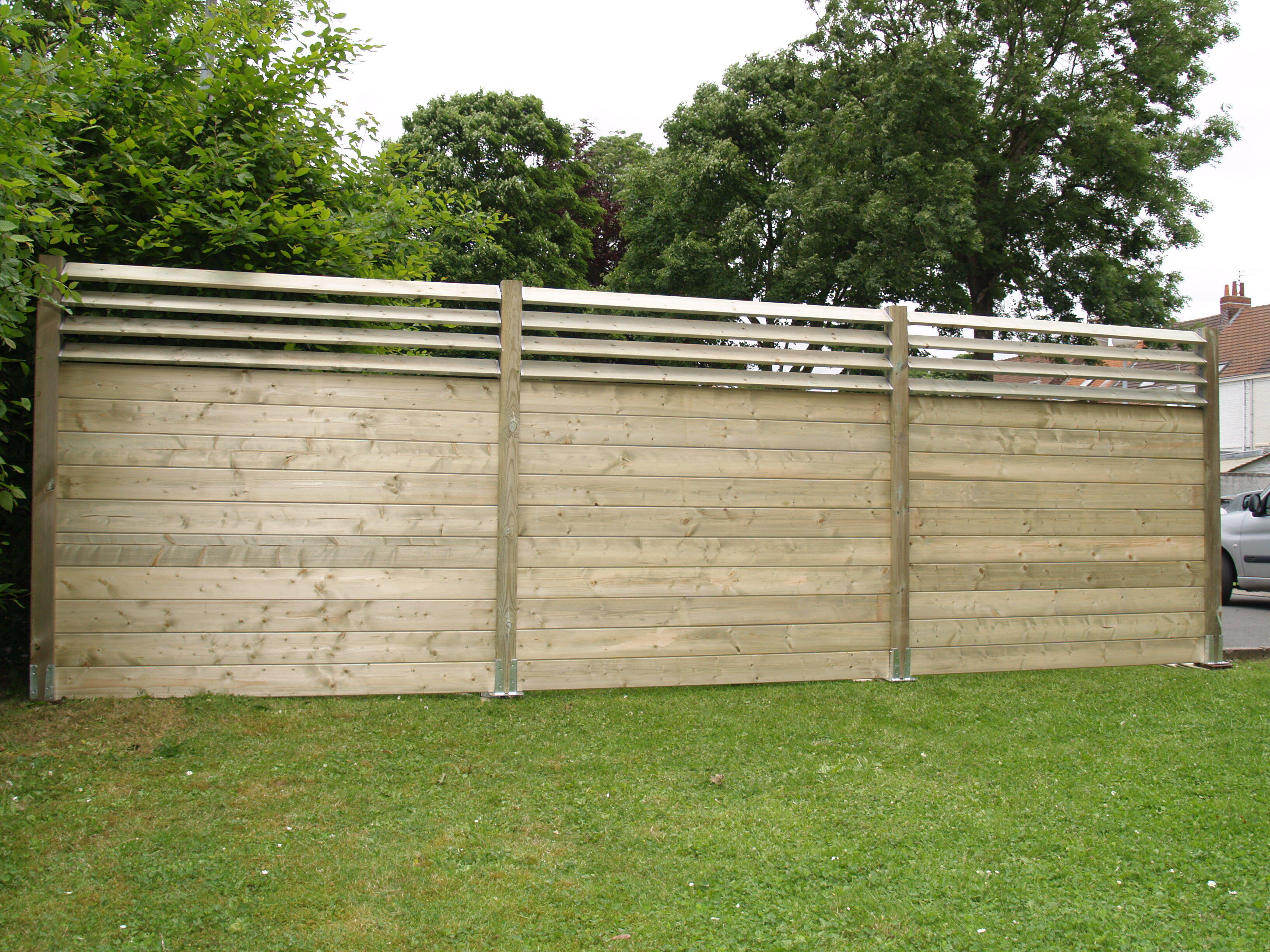 Lama para valla modulable de madera pino CERLAND Yona de 12 x 200 cm marrón - 8