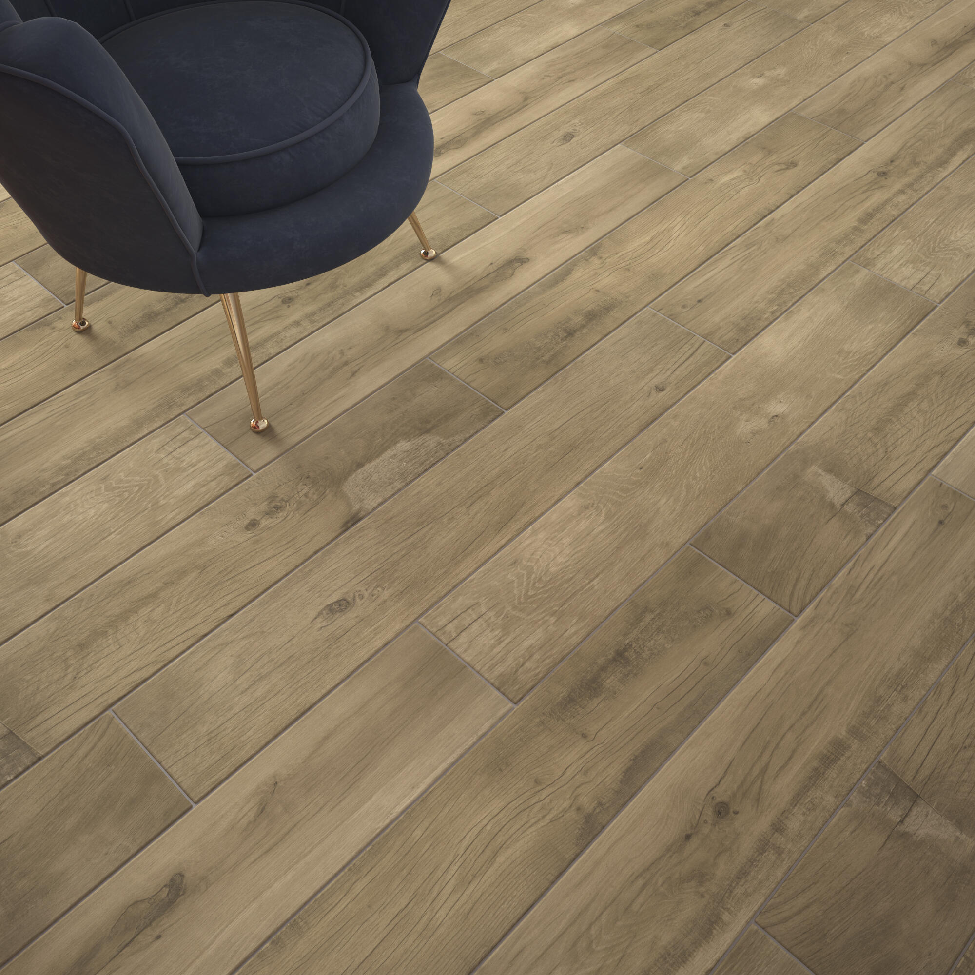 Carrelage sol / mur effet bois miel Realta l.20 x L.120 cm - 2