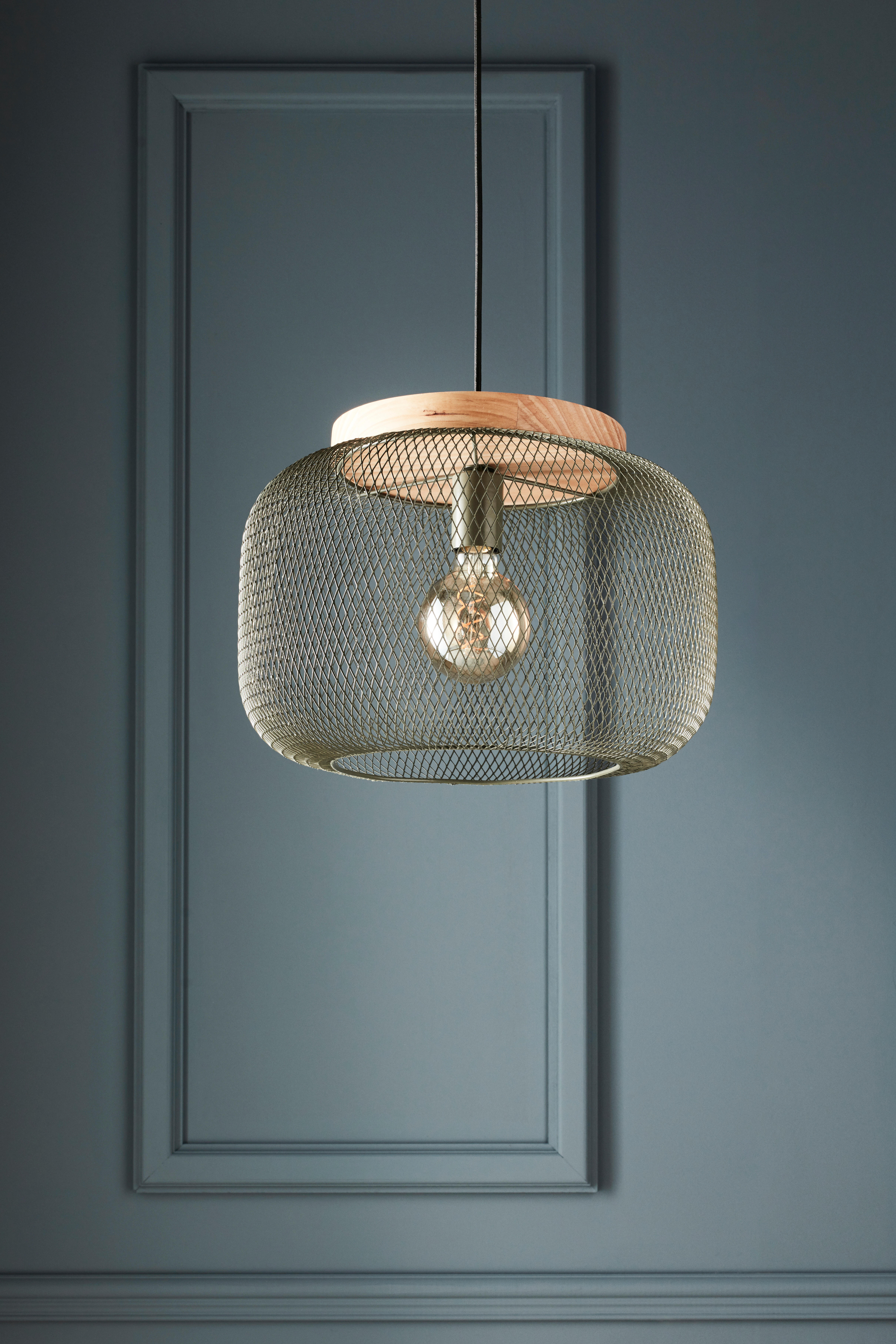 Suspension Giada fer, gris, Diam.39 cm, E27 - 2