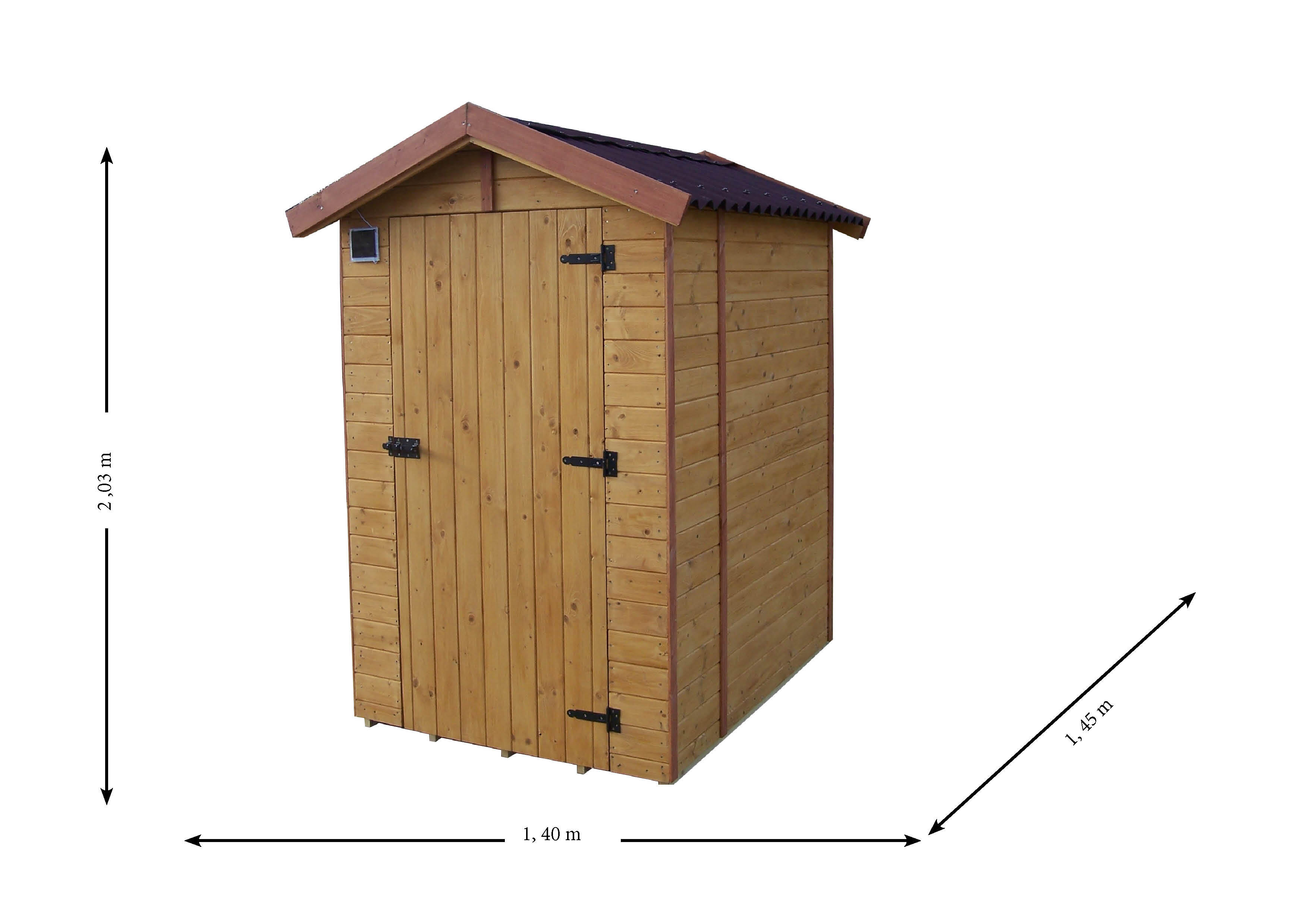 Abri de jardin bois HABRITA Ed 1414 wc Ep.16 mm, 1.44 m² - 4