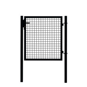Portillon grillagé Garden+ noir, l.100 x H.100 cm