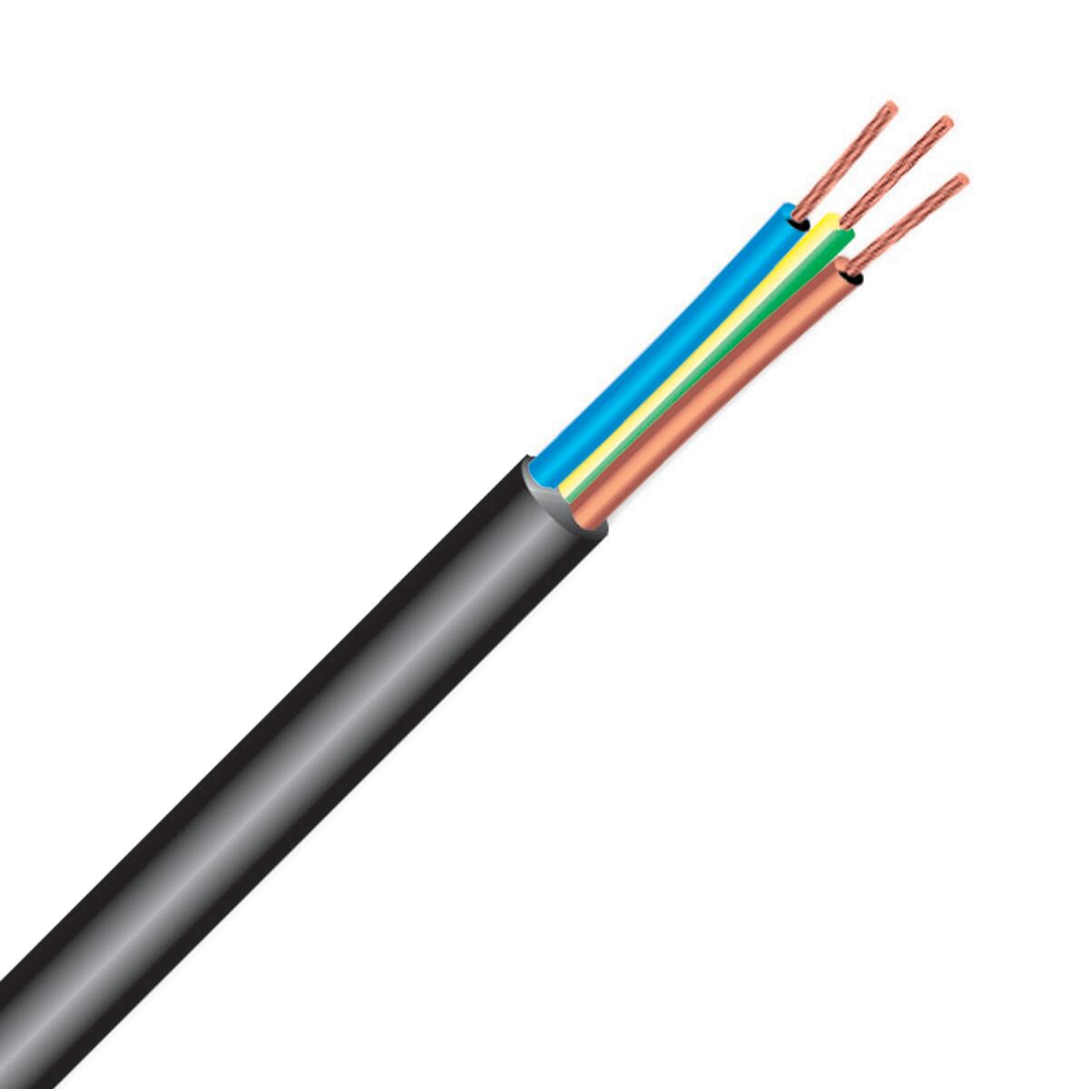 Cavo elettrico flessibile H05VV-F 3 x 2.5 mm² L 1 m ELECTRALINE nero vendita al metro - 2