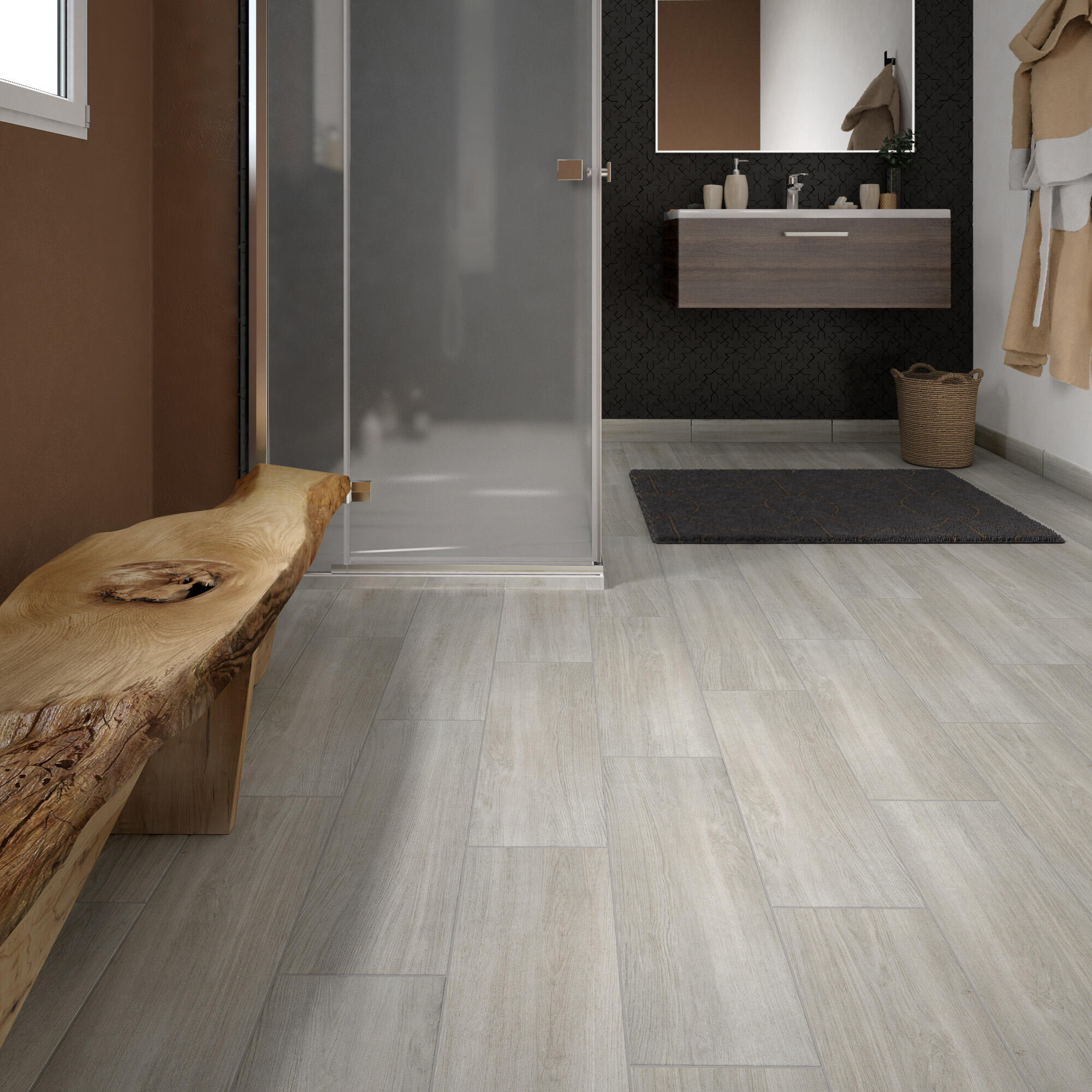 Lot de 2 plinthes Helsinka, gris, Ht.  x L. 60 cm, Ep.8.2 mm - 2