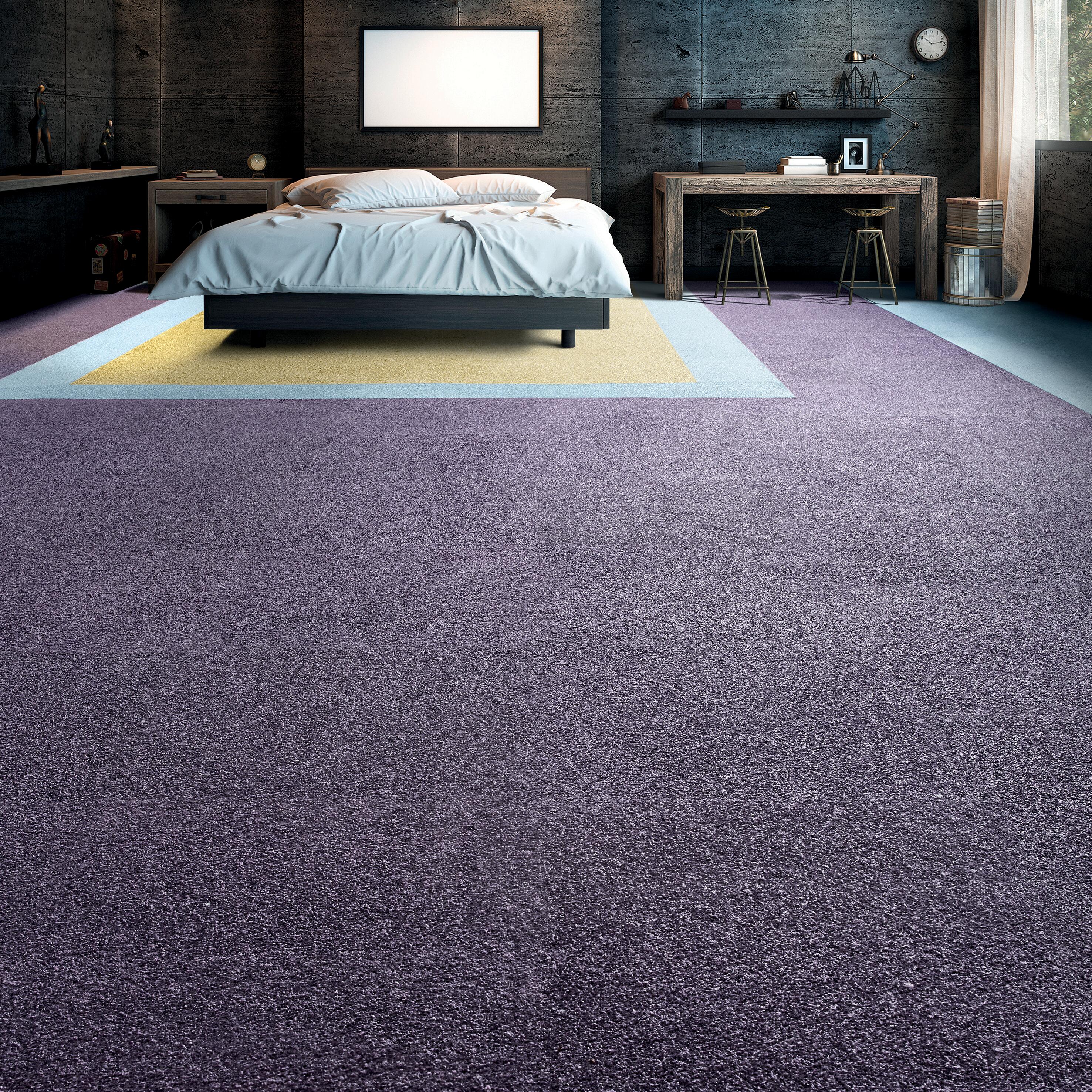 Dalle moquette velours ras BALSAN Ultrasoft violet L.50 x l.50 cm - 2
