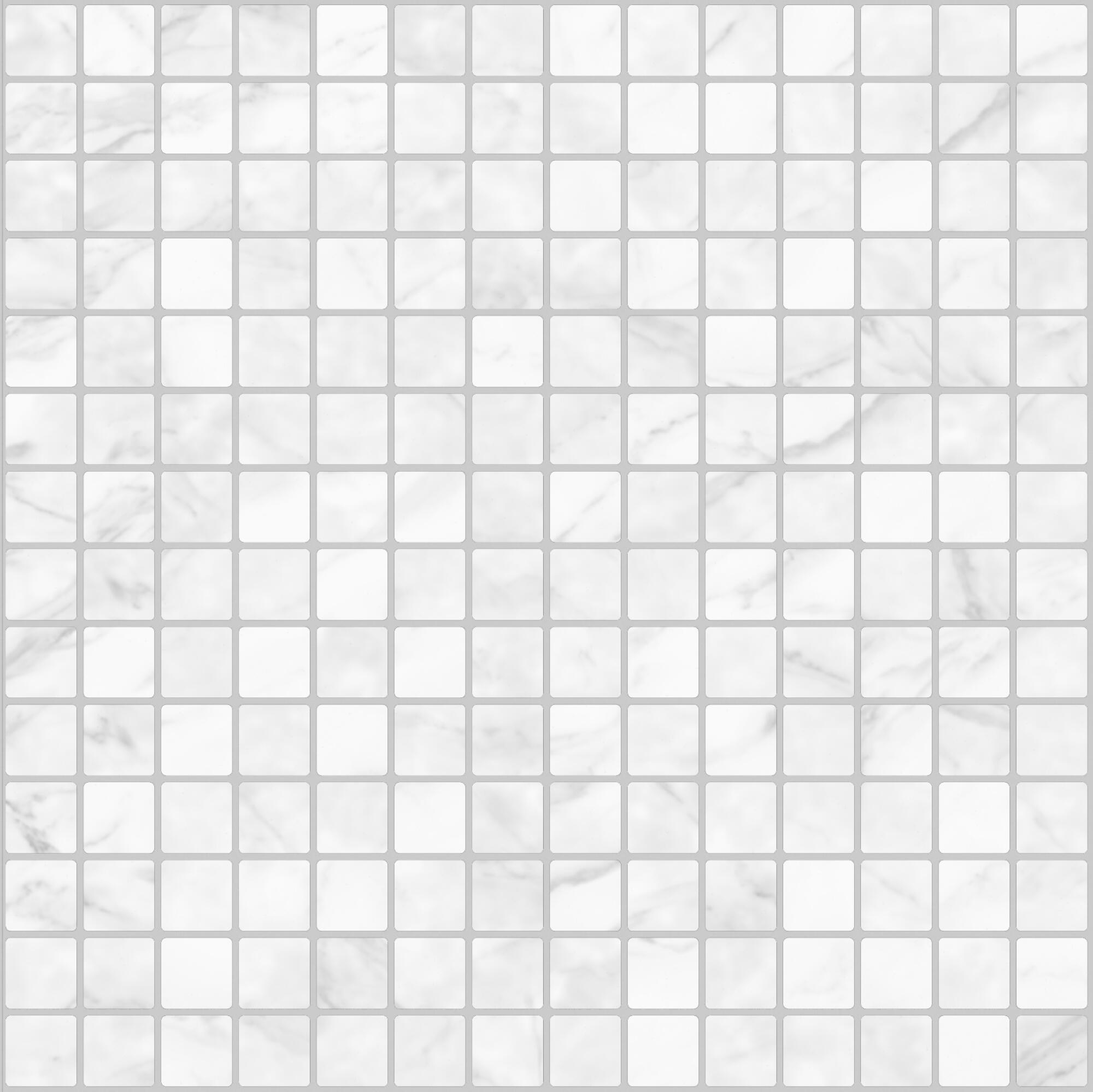 1 plaque de mosaïque Cuby marbre blanc 30 x 30 cm ARTENS - 2
