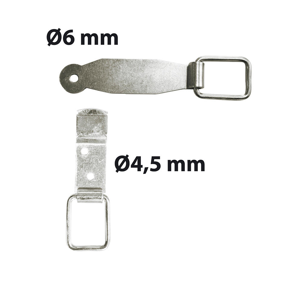 Loquet et support acier zingué, H.65 x L.130 x P.10 mm AFBAT - 2